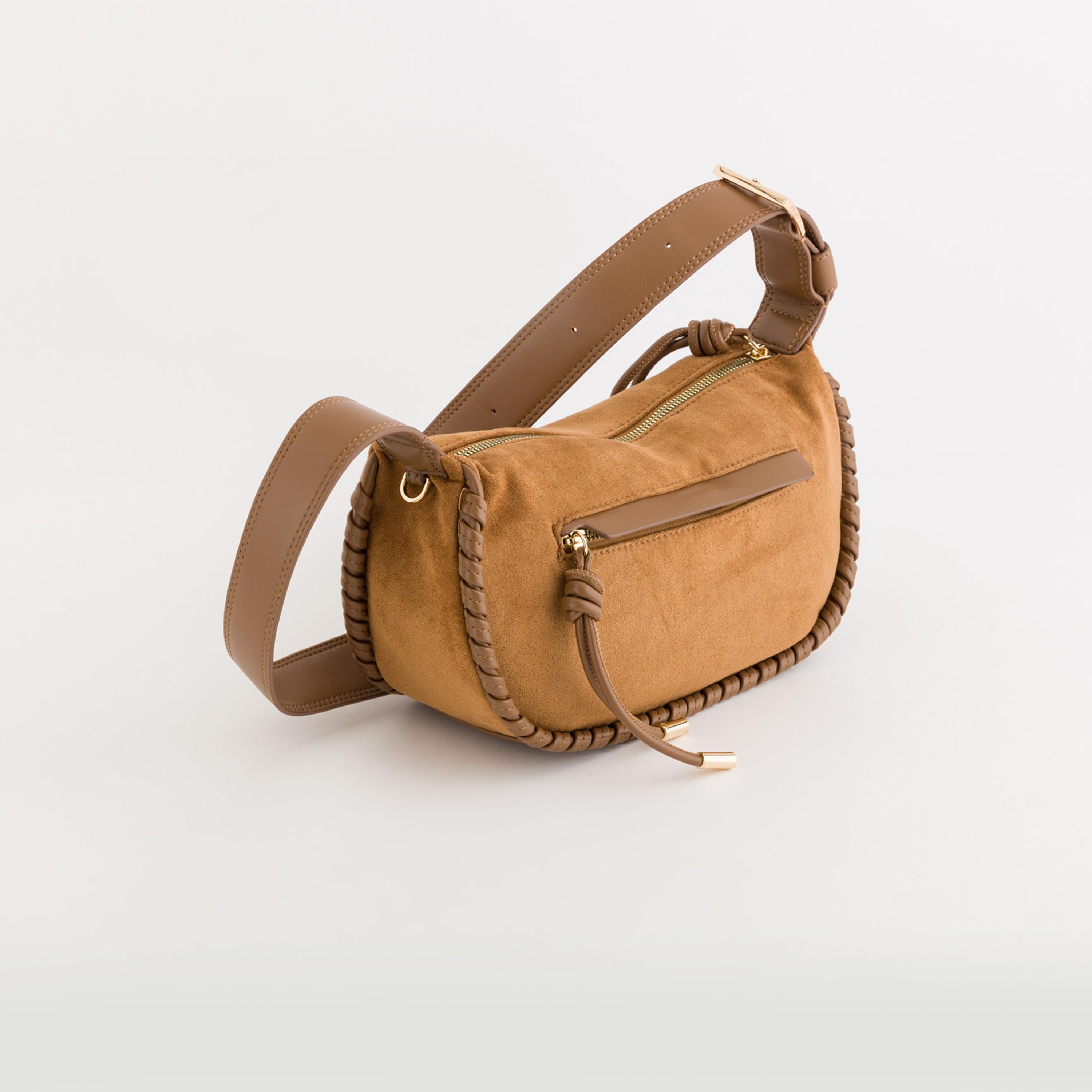Carpisa Mandorlo Textured Crossbody Bag with Zipper closure and Adjustable Strap | 27 X 10 X 18 CM-women-bagsandwallets-handbags-image-3