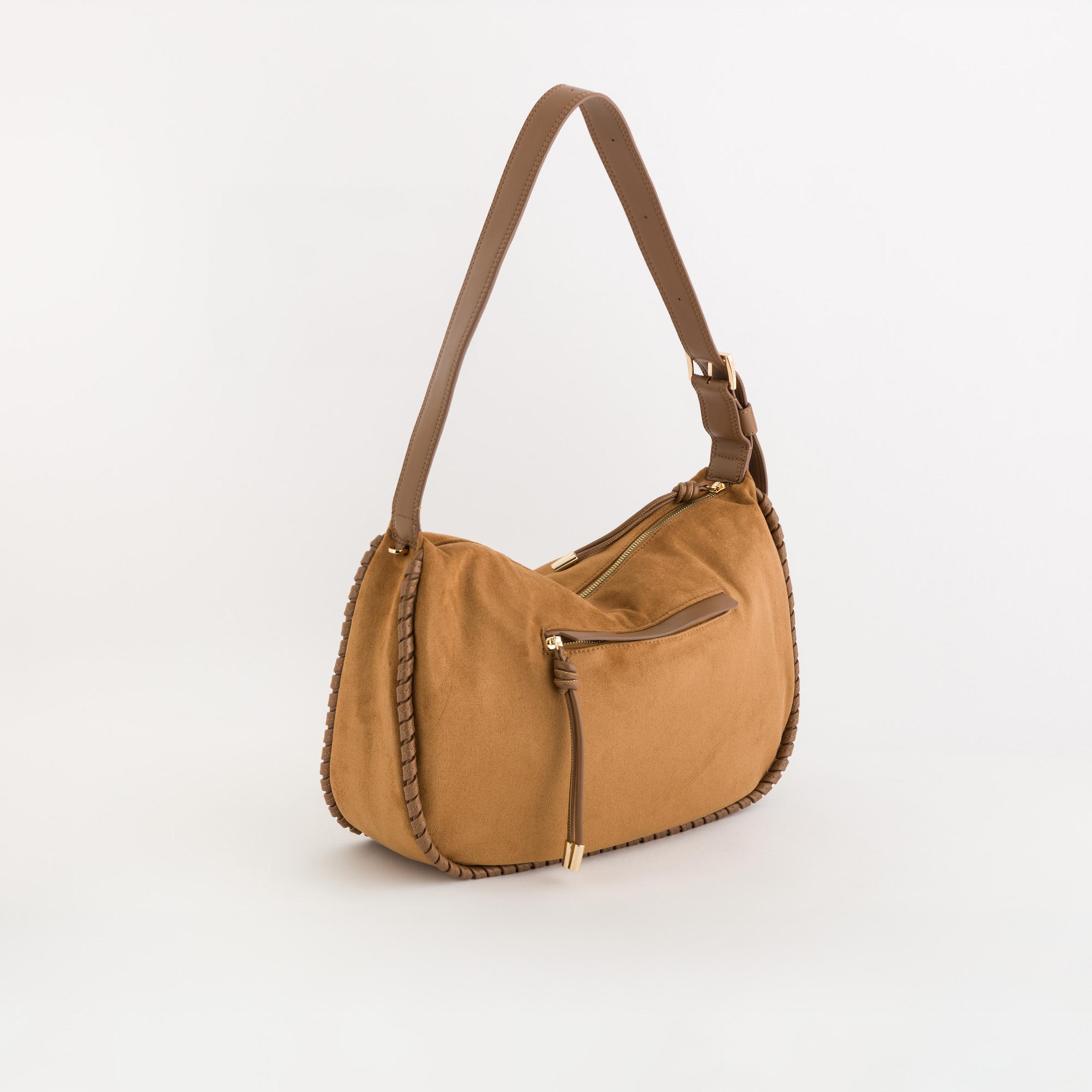 Carpisa Mandorlo Textured Shoulder Bag with Zipper closure and Adjustable Strap | 42 X 10 X 29 CM-women-bagsandwallets-handbags-image-3