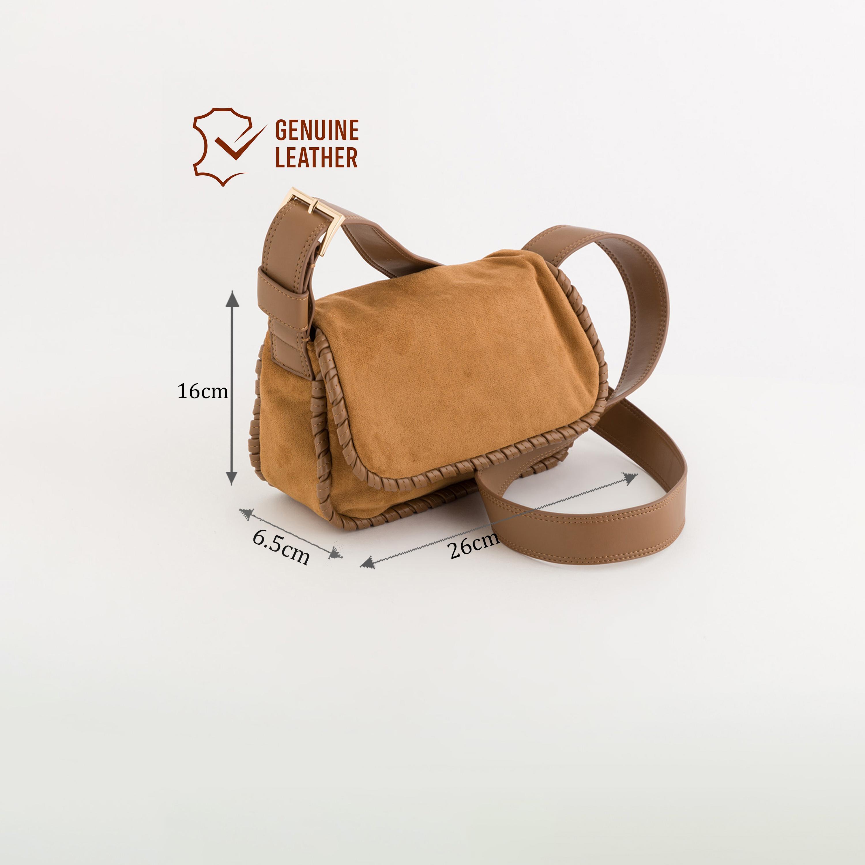 Carpisa Mandorlo Textured Crossbody Bag with Flap closure and Adjustable Strap | 26 X 6.5 X 16 CM-women-bagsandwallets-handbags-image-2