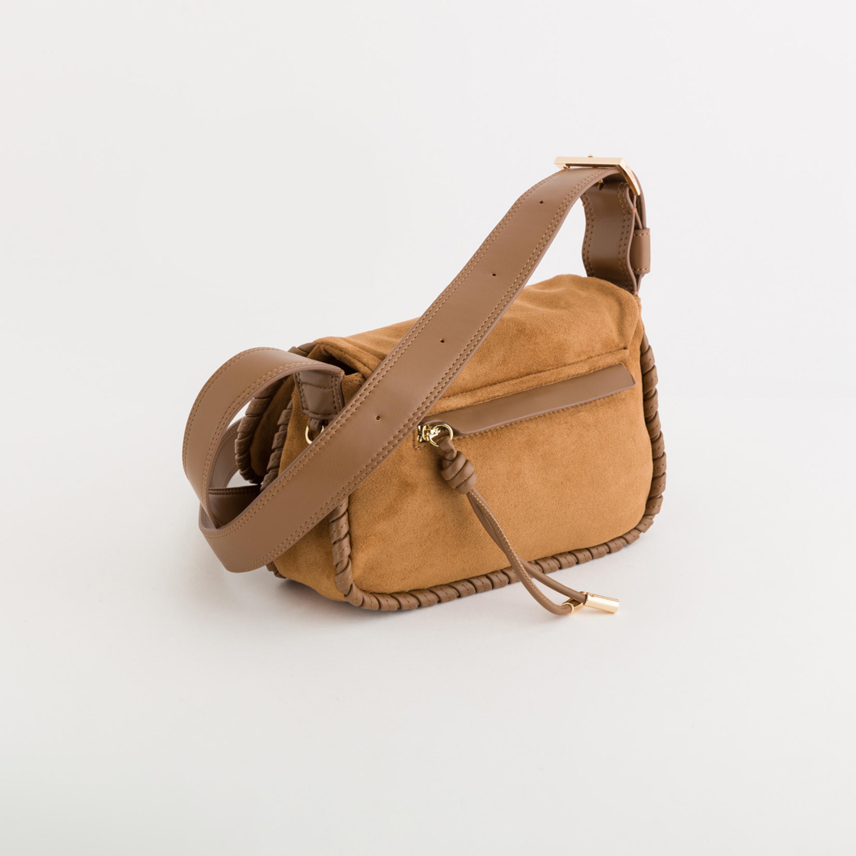 Carpisa Mandorlo Textured Crossbody Bag with Flap closure and Adjustable Strap | 26 X 6.5 X 16 CM-women-bagsandwallets-handbags-image-3