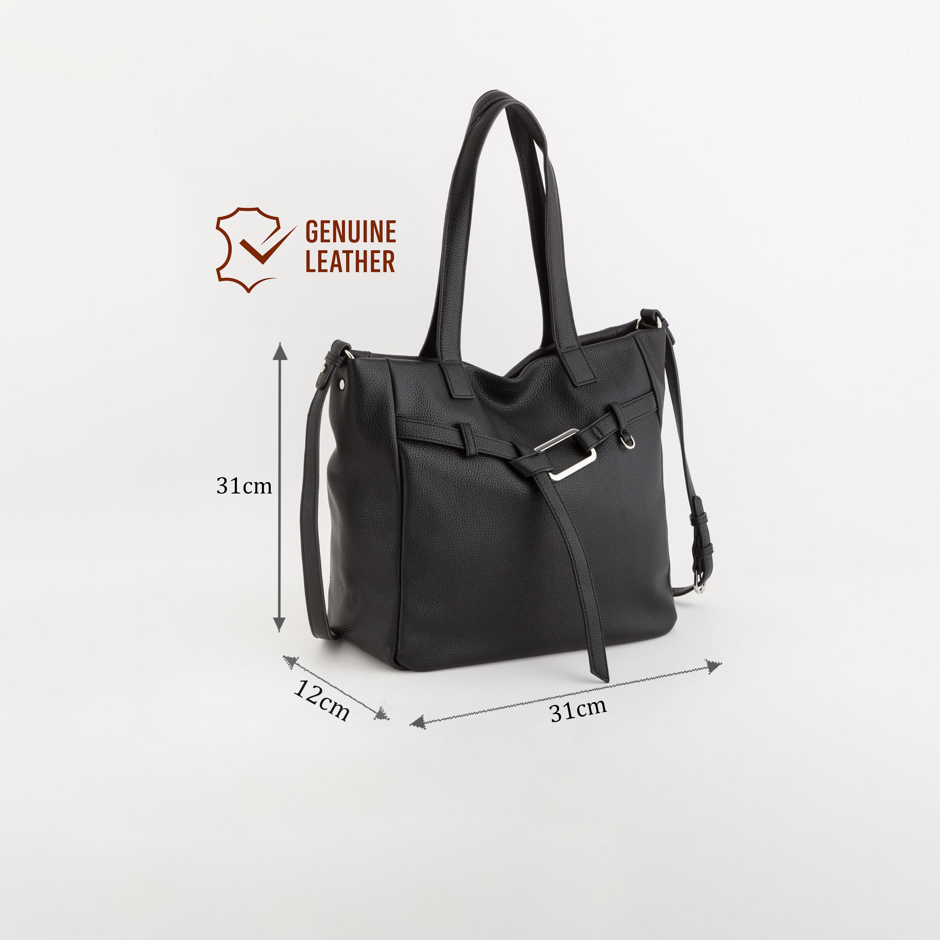 Carpisa Calendula Textured Double Handle Tote Bag with Zipper closure and Detachable Strap | 31 X 12 X 31 CM-women-bagsandwallets-handbags-image-2