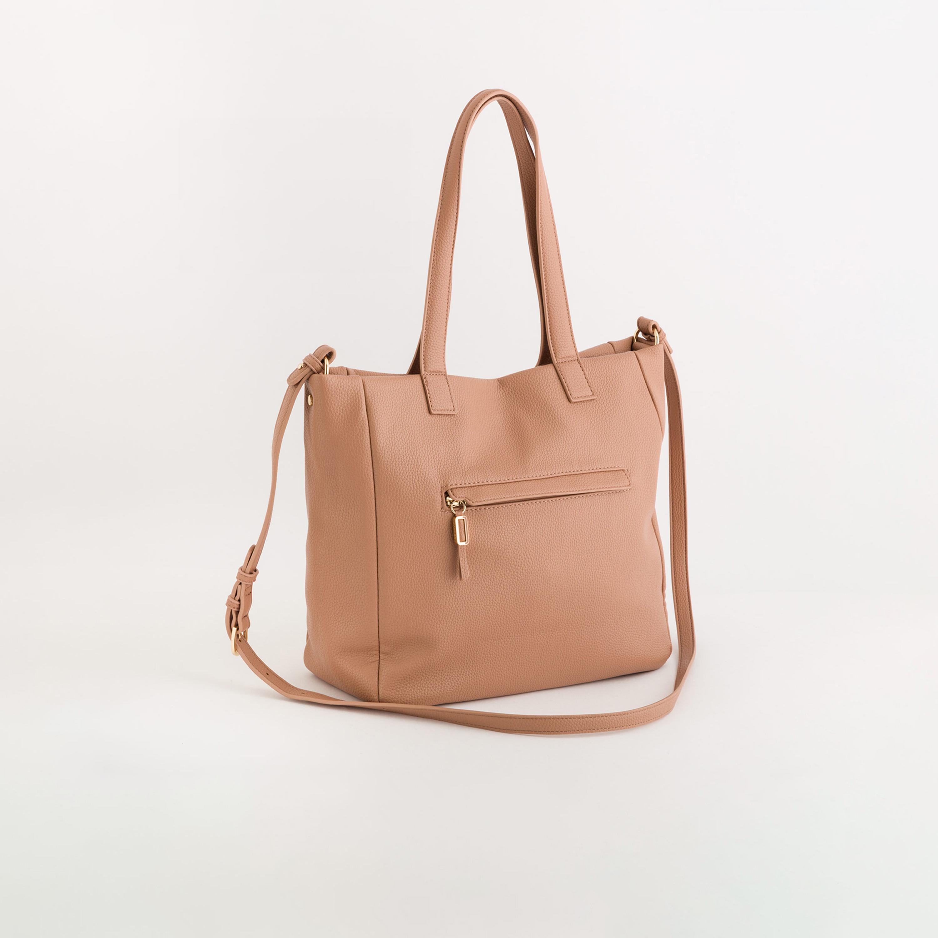 Carpisa Calendula Textured Double Handle Tote Bag with Zipper closure and Detachable Strap | 31 X 12 X 31 CM-women-bagsandwallets-handbags-image-3