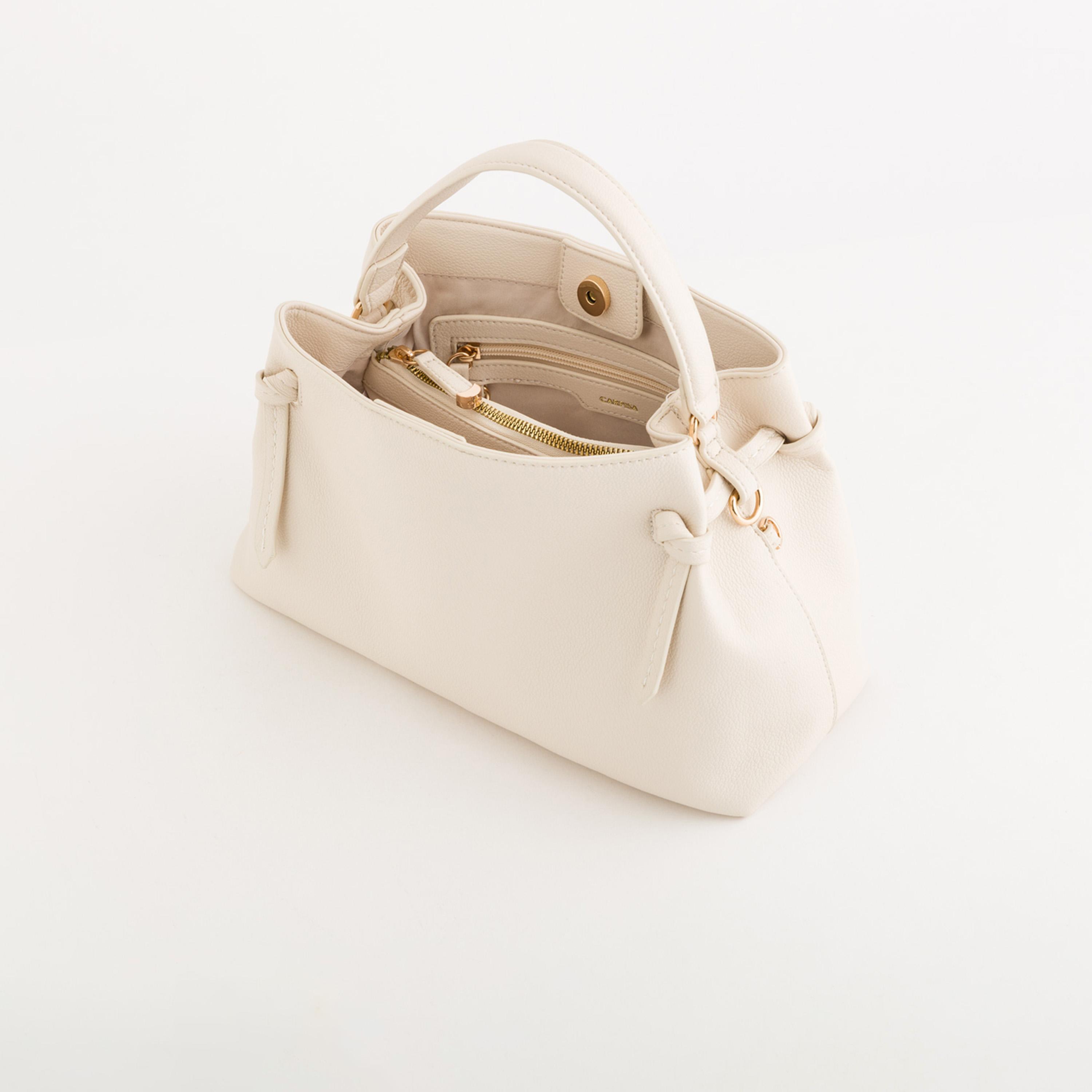Carpisa Ulivo Textured Top Handle Satchel Bag with Clip closure and Detachable Strap | 32 X 11 X 20 CM-women-bagsandwallets-handbags-image-4