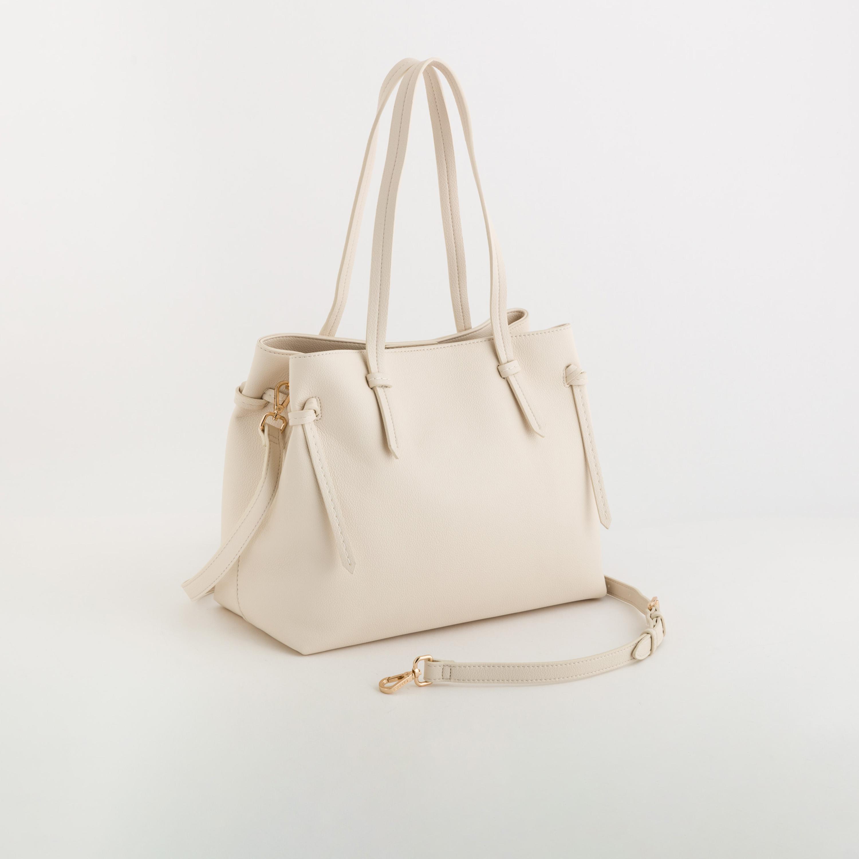 Carpisa Ulivo Textured Double Handle Tote Bag with Clip closure and Detachable Strap | 34 X 13 X 25.5 CM-women-bagsandwallets-handbags-image-1