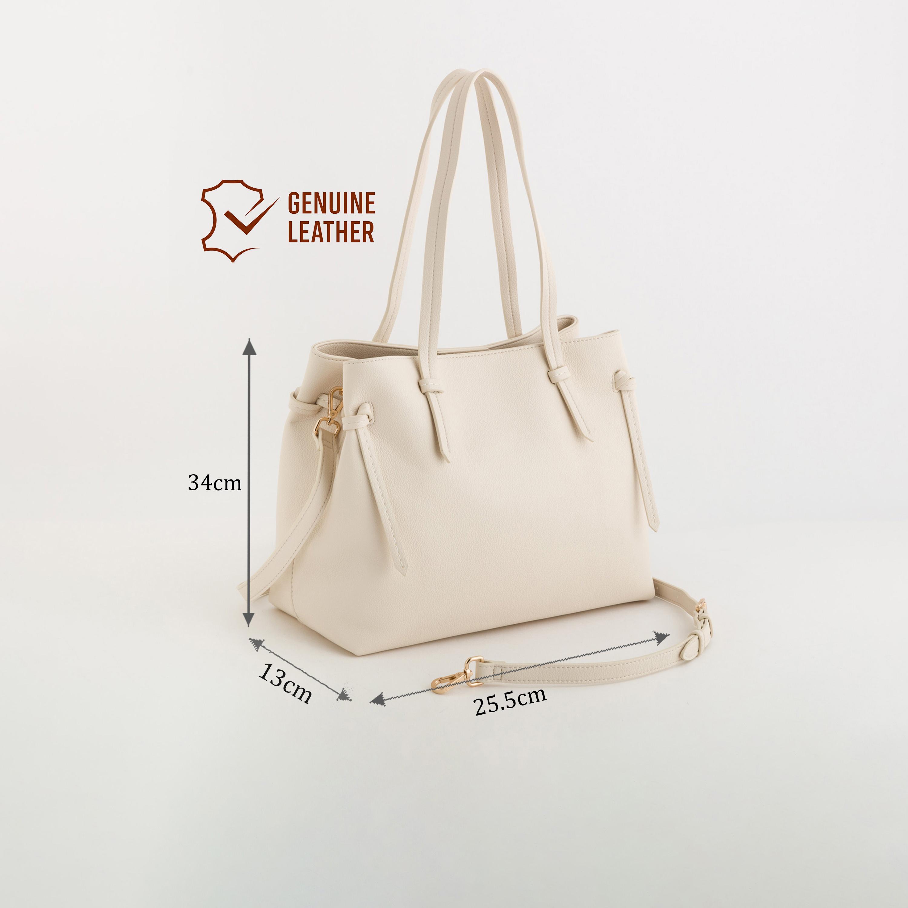 Carpisa Ulivo Textured Double Handle Tote Bag with Clip closure and Detachable Strap | 34 X 13 X 25.5 CM-women-bagsandwallets-handbags-image-2