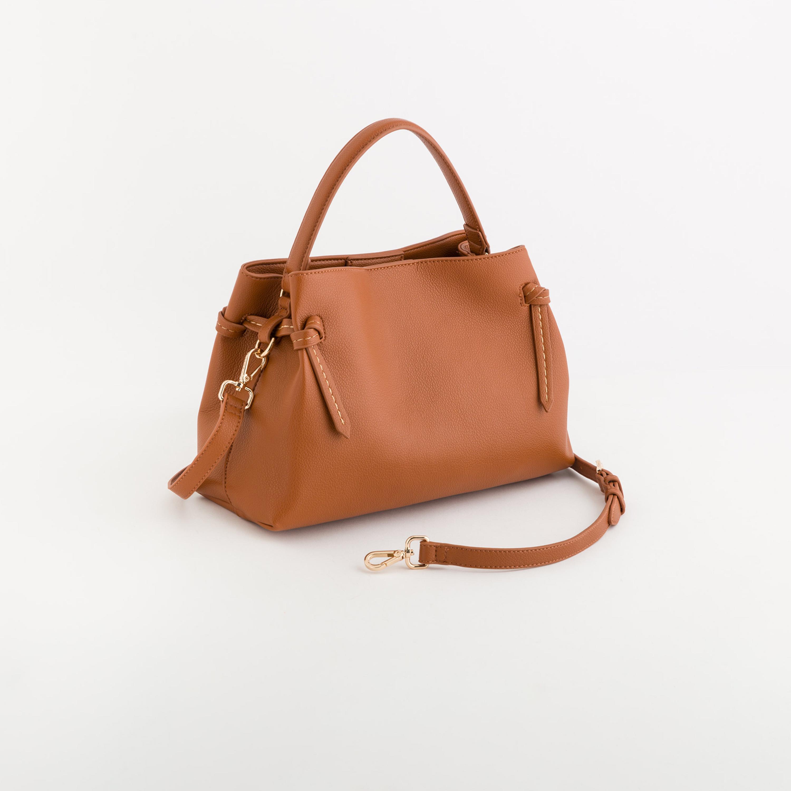 Carpisa Ulivo Textured Top Handle Satchel Bag with Clip closure and Detachable Strap | 32 X 11 X 20 CM-women-bagsandwallets-handbags-image-1