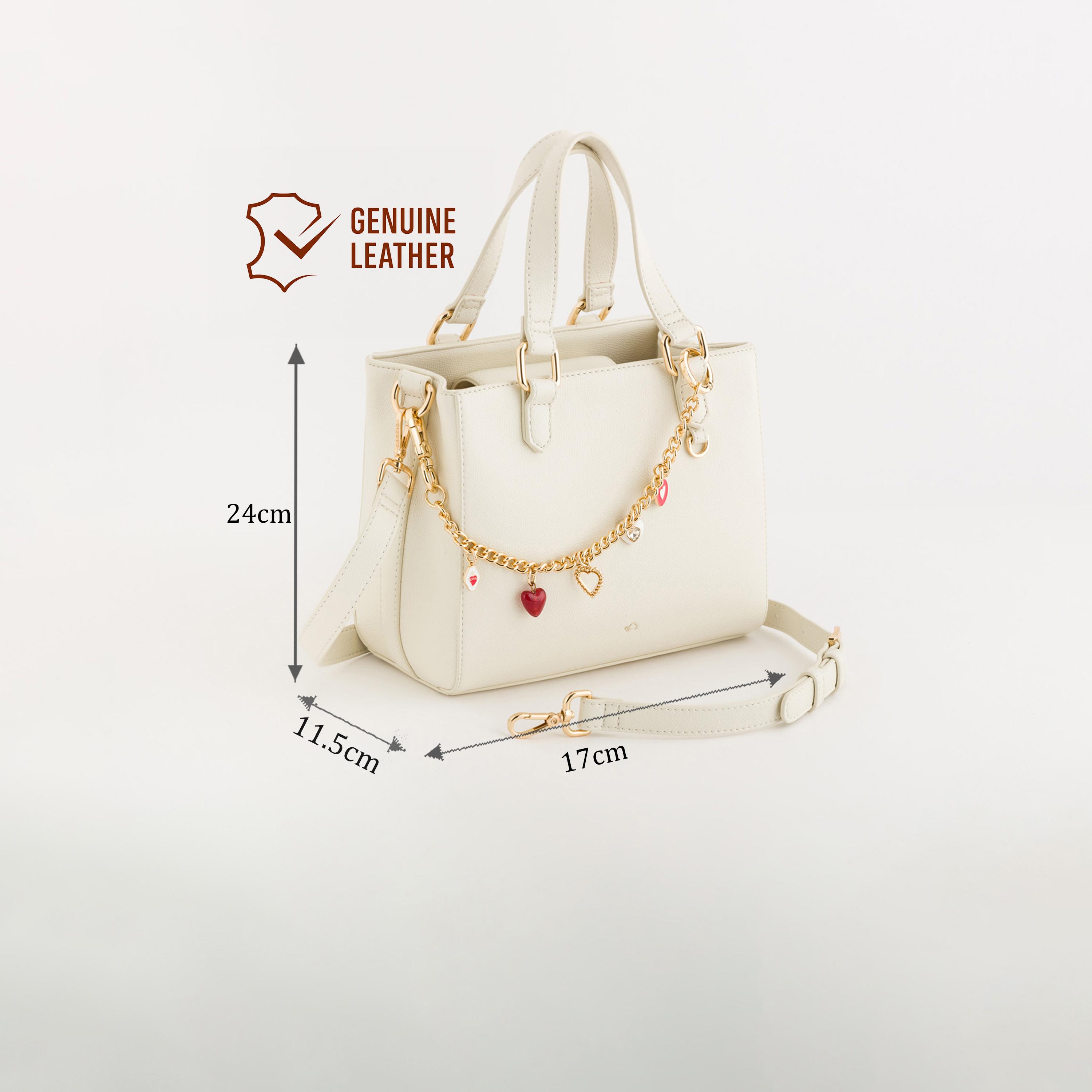 Carpisa Viola V3 Embellishment Double Handle Satchel Bag with Zipper closure and Detachable Strap | 24 X 11.5 X 17 CM-women-bagsandwallets-handbags-image-2
