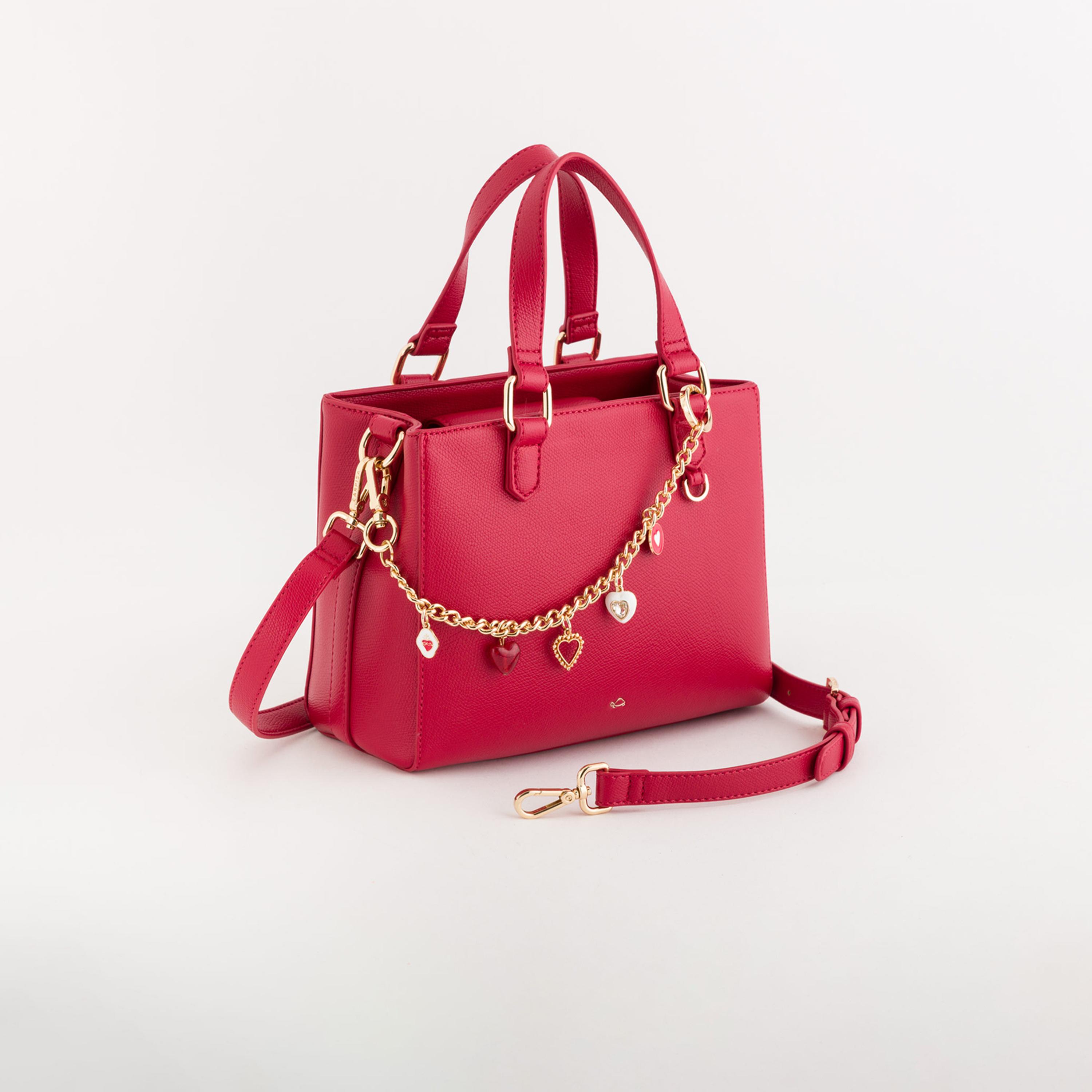 Carpisa Viola V3 Embellishment Double Handle Satchel Bag with Zipper closure and Detachable Strap | 24 X 11.5 X 17 CM-women-bagsandwallets-handbags-image-1