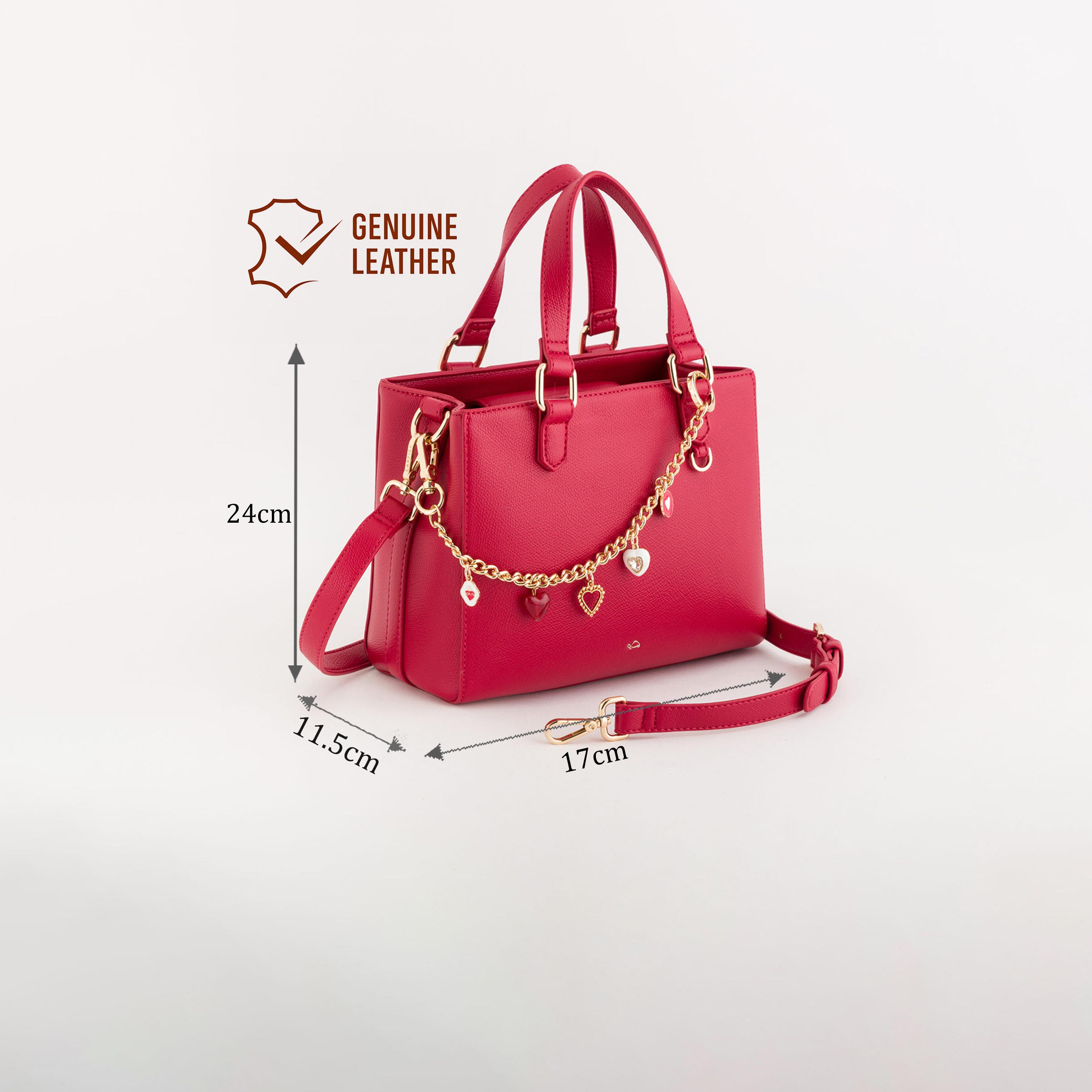 Carpisa Viola V3 Embellishment Double Handle Satchel Bag with Zipper closure and Detachable Strap | 24 X 11.5 X 17 CM-women-bagsandwallets-handbags-image-2