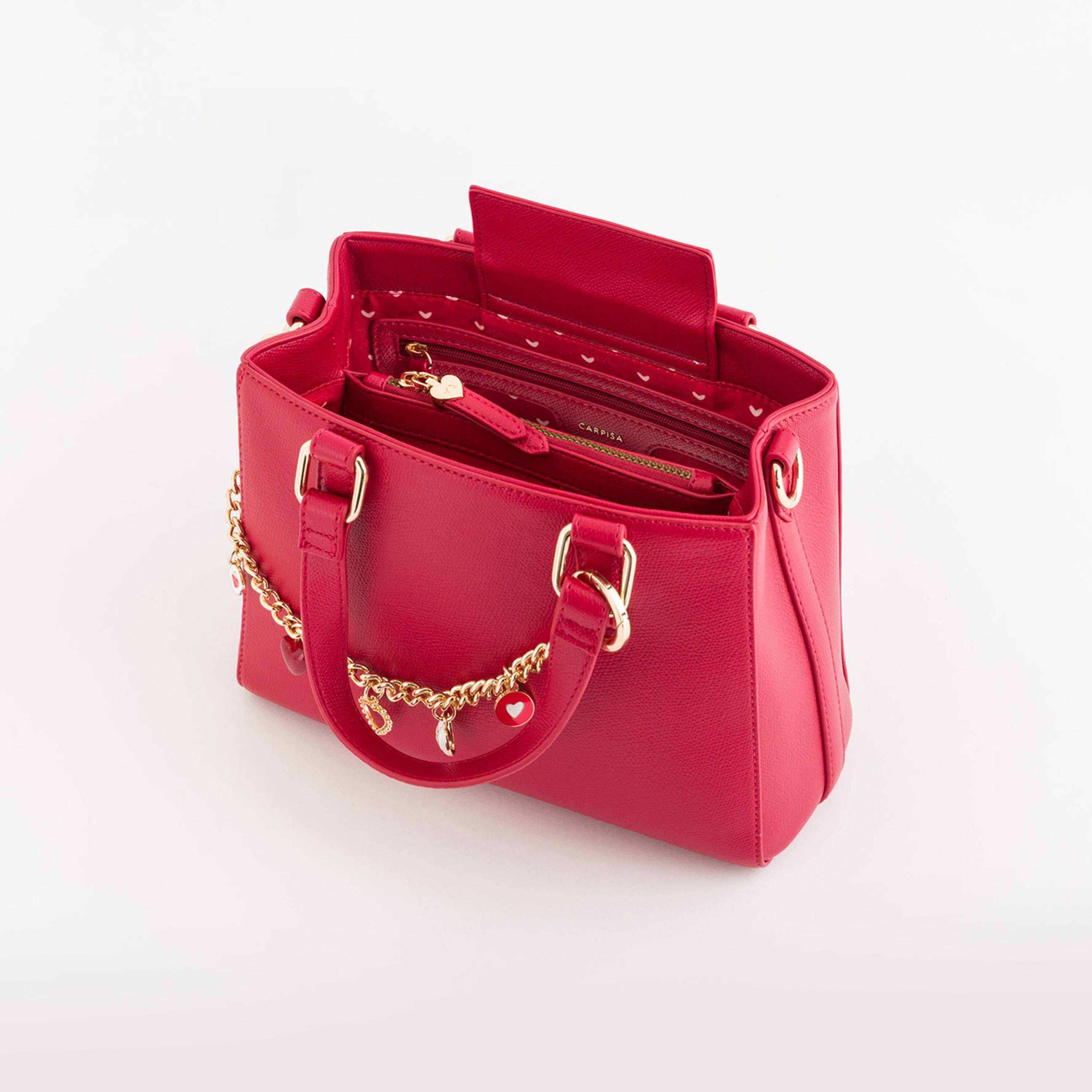 Carpisa Viola V3 Embellishment Double Handle Satchel Bag with Zipper closure and Detachable Strap | 24 X 11.5 X 17 CM-women-bagsandwallets-handbags-image-3