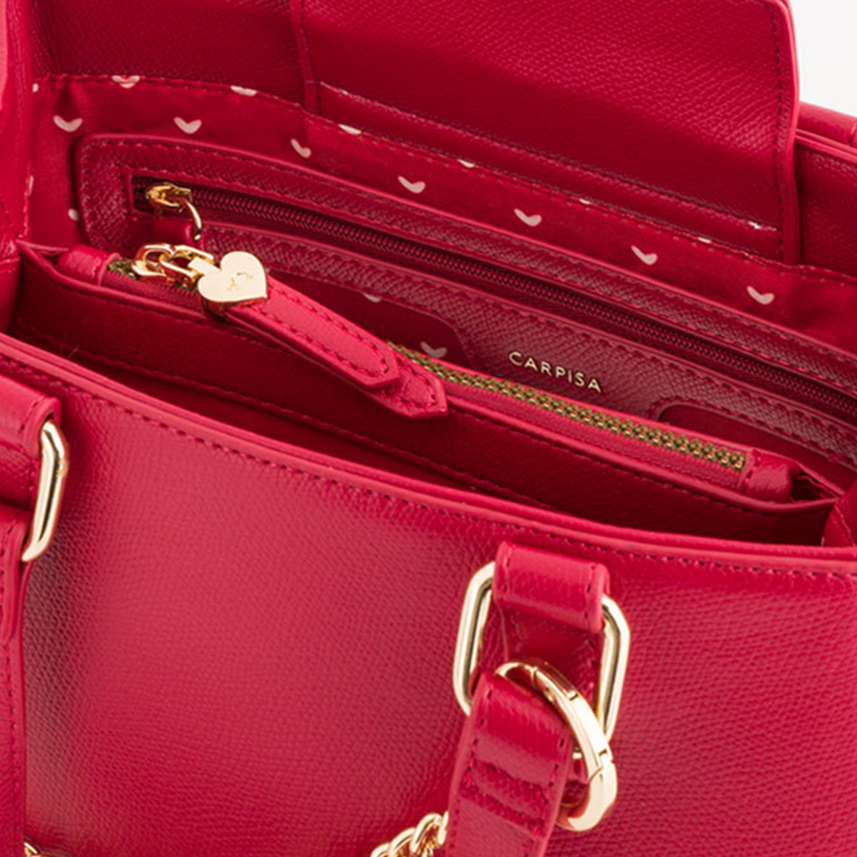 Carpisa Viola V3 Embellishment Double Handle Satchel Bag with Zipper closure and Detachable Strap | 24 X 11.5 X 17 CM-women-bagsandwallets-handbags-image-4