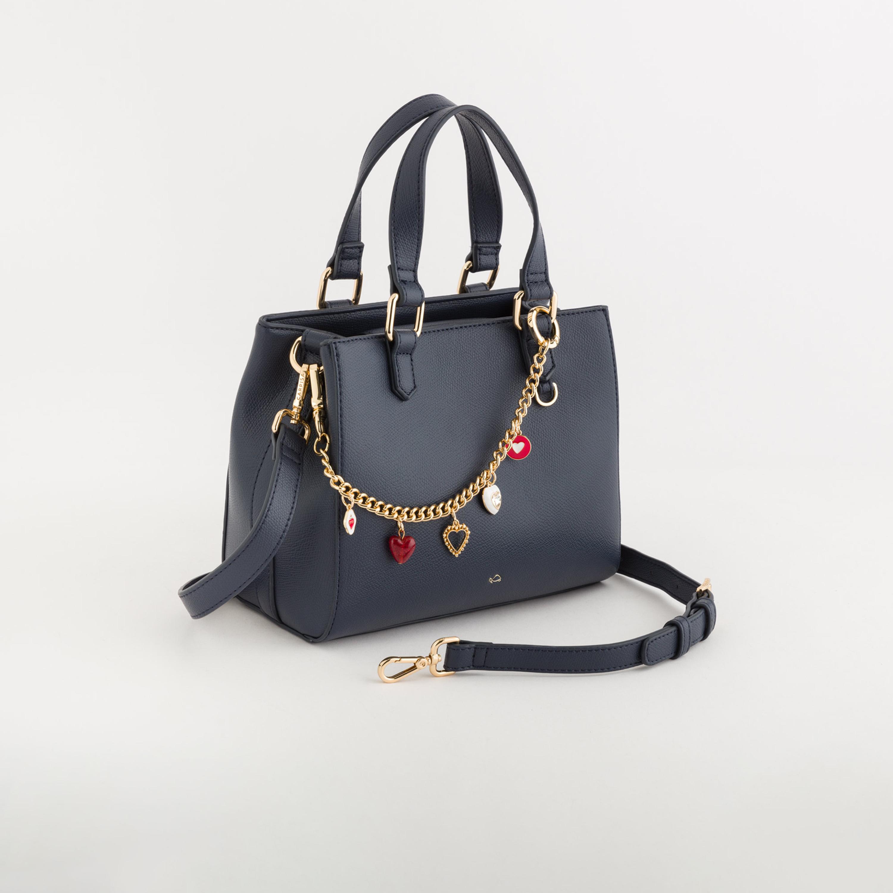 Carpisa Viola V3 Embellishment Double Handle Satchel Bag with Zipper closure and Detachable Strap | 24 X 11.5 X 17 CM-women-bagsandwallets-handbags-image-1
