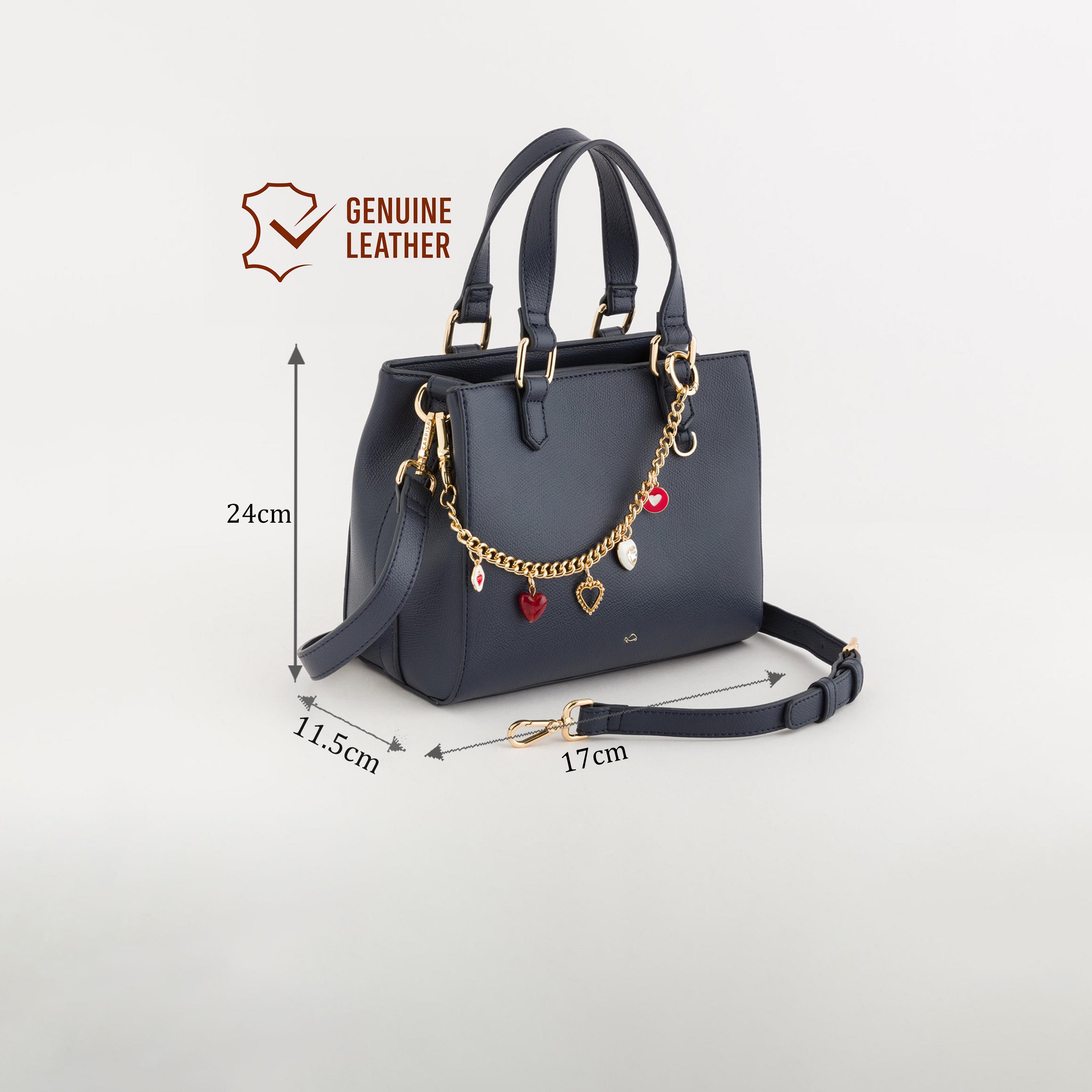 Carpisa Viola V3 Embellishment Double Handle Satchel Bag with Zipper closure and Detachable Strap | 24 X 11.5 X 17 CM-women-bagsandwallets-handbags-image-2