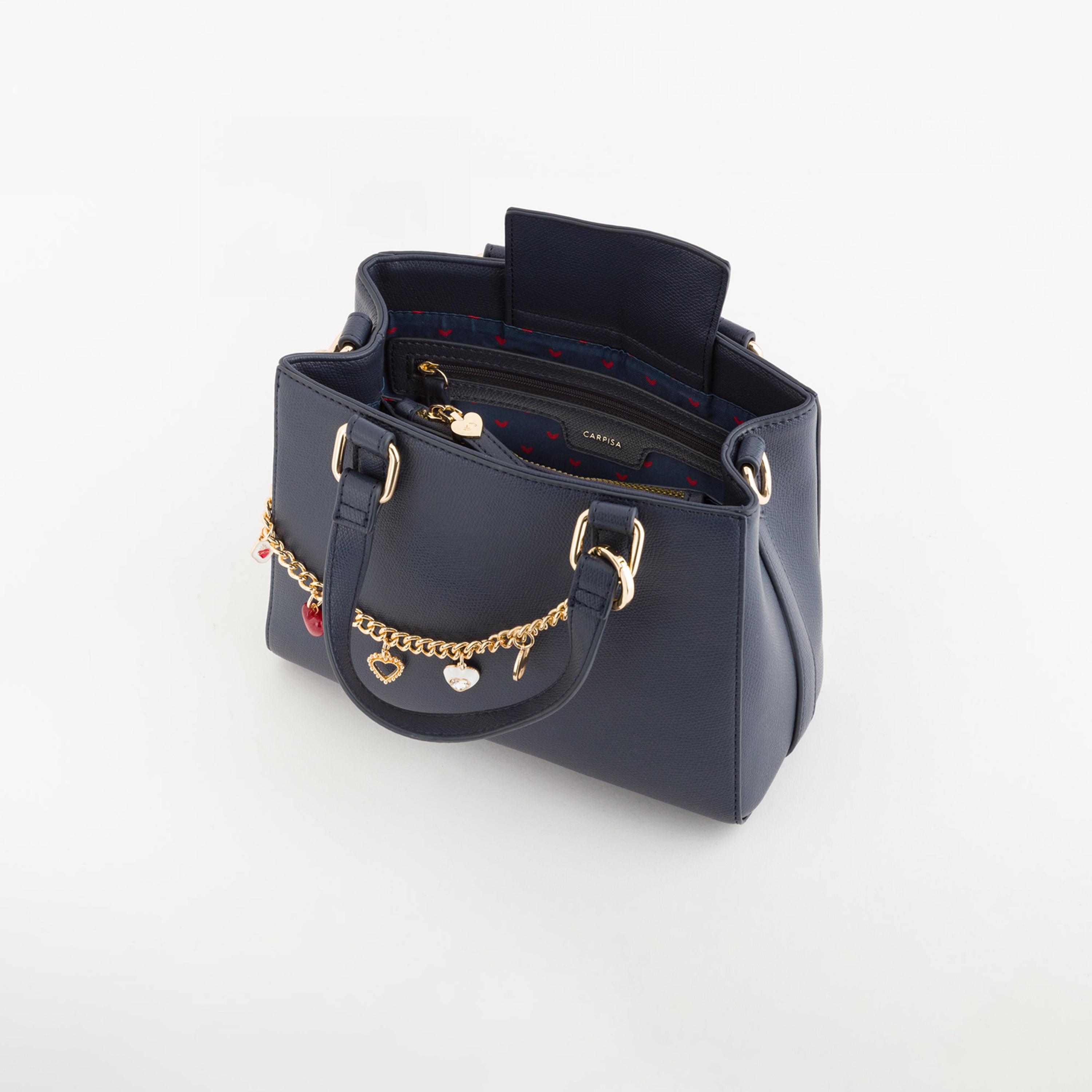 Carpisa Viola V3 Embellishment Double Handle Satchel Bag with Zipper closure and Detachable Strap | 24 X 11.5 X 17 CM-women-bagsandwallets-handbags-image-3