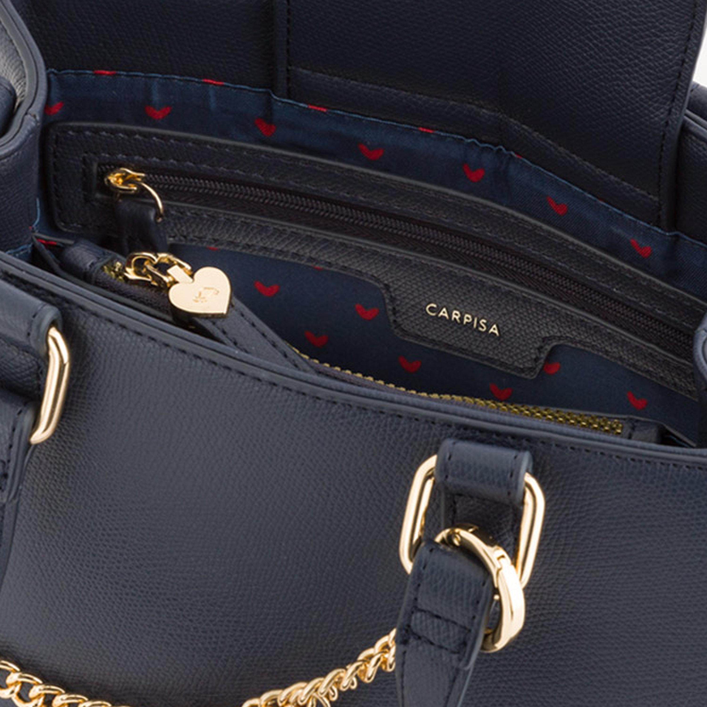 Carpisa Viola V3 Embellishment Double Handle Satchel Bag with Zipper closure and Detachable Strap | 24 X 11.5 X 17 CM-women-bagsandwallets-handbags-image-4
