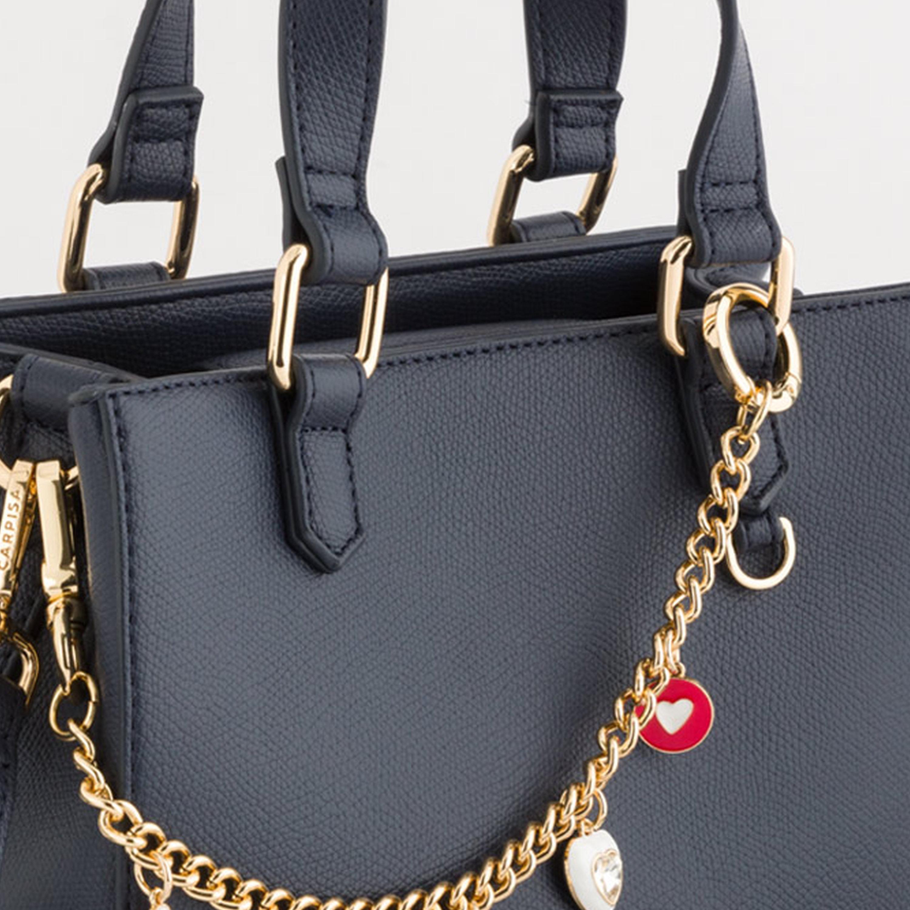 Carpisa Viola V3 Embellishment Double Handle Satchel Bag with Zipper closure and Detachable Strap | 24 X 11.5 X 17 CM-women-bagsandwallets-handbags-image-5
