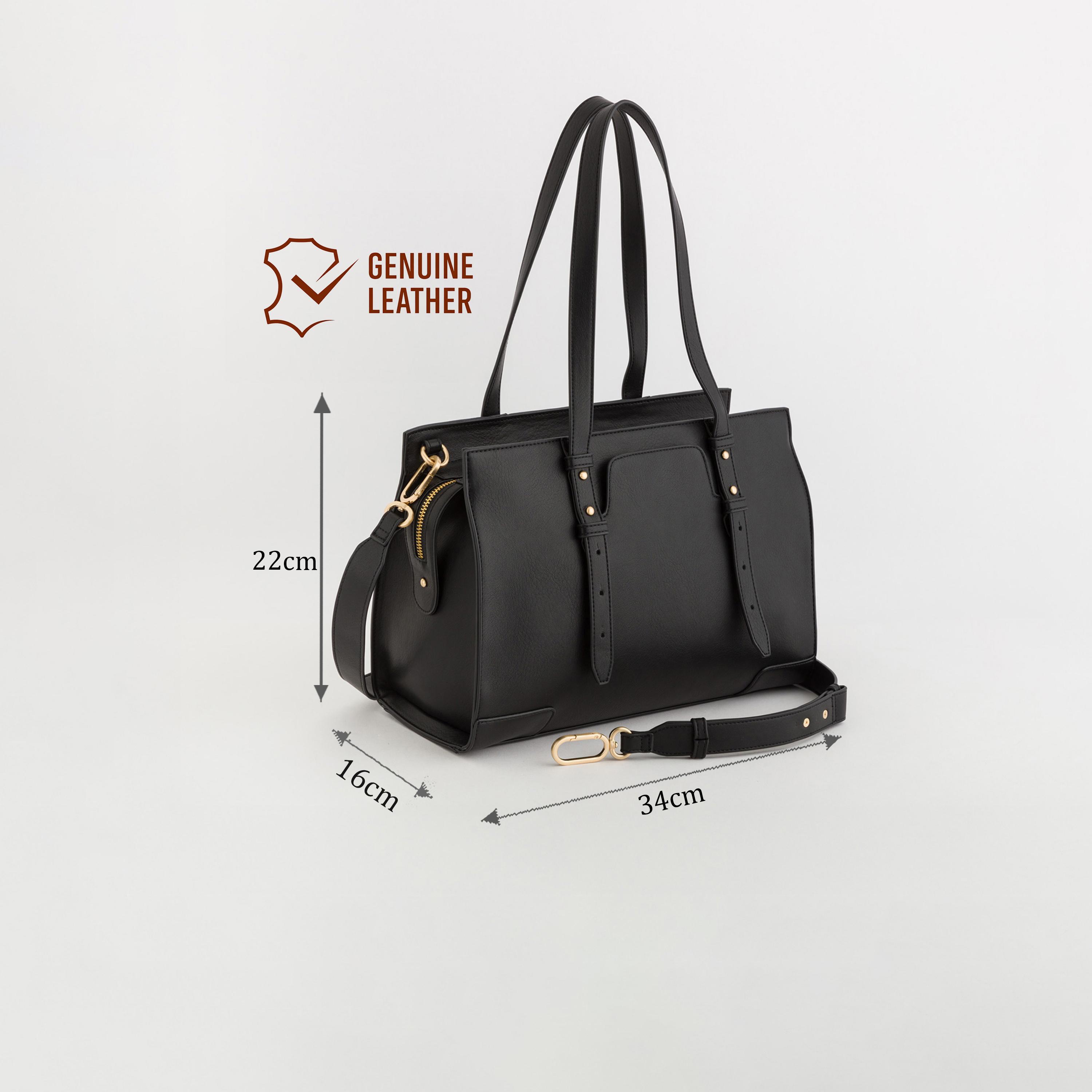 Carpisa Scilla Plain Double Handle Tote Bag with Zipper closure and Detachable Strap | 34 X 16 X 22 CM-women-bagsandwallets-handbags-image-2