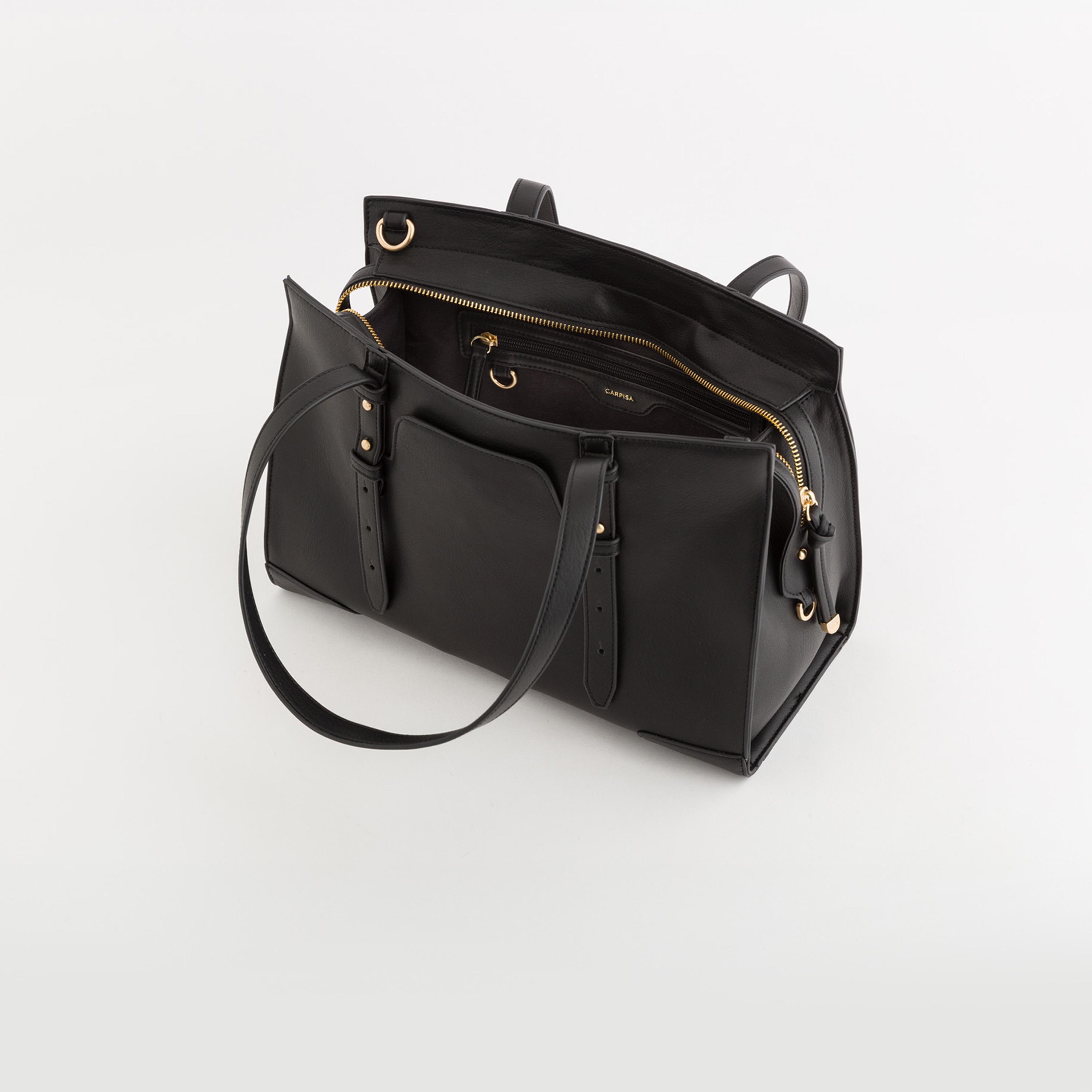 Carpisa Scilla Plain Double Handle Tote Bag with Zipper closure and Detachable Strap | 34 X 16 X 22 CM-women-bagsandwallets-handbags-image-4