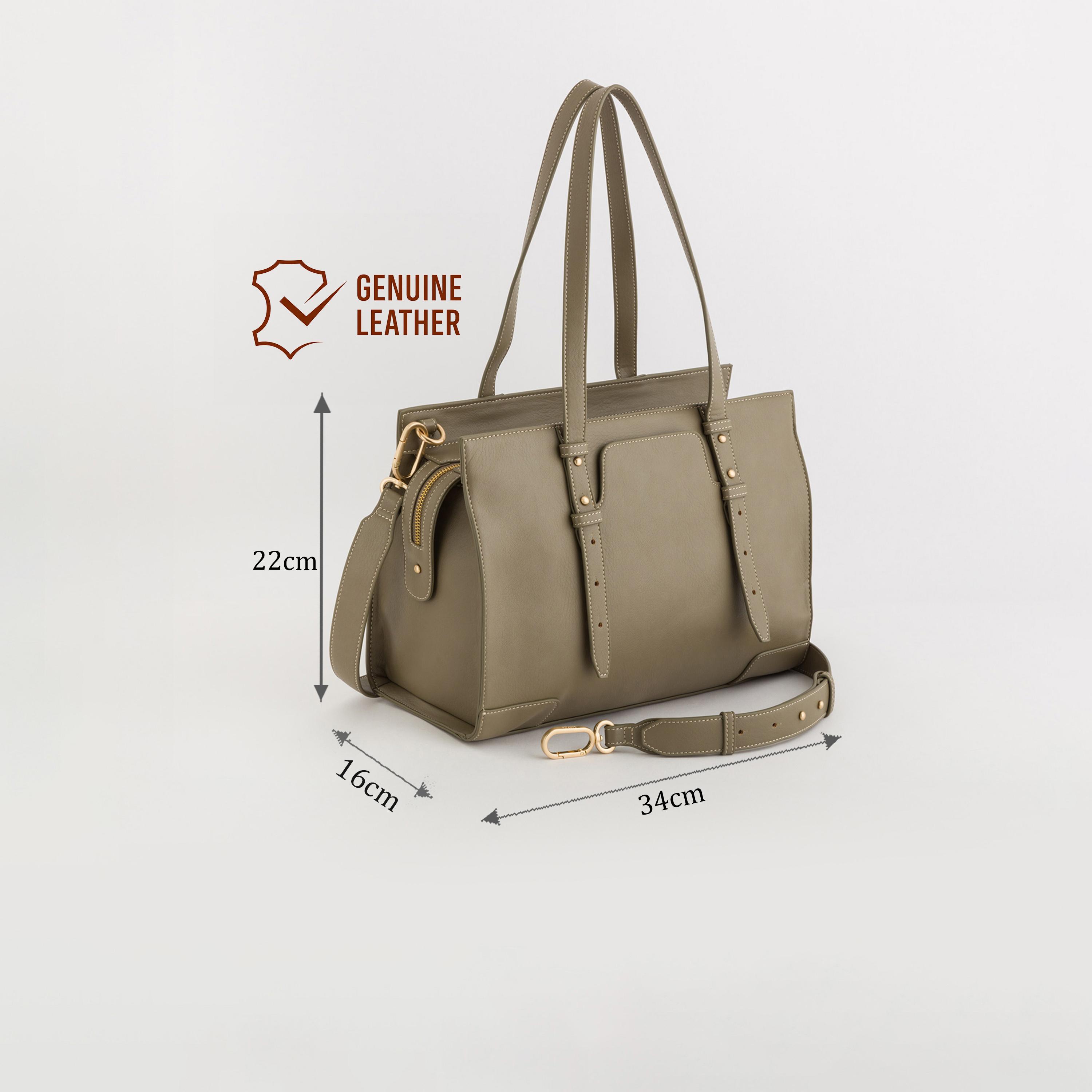 Carpisa Scilla Plain Double Handle Tote Bag with Zipper closure and Detachable Strap | 34 X 16 X 22 CM-women-bagsandwallets-handbags-image-2