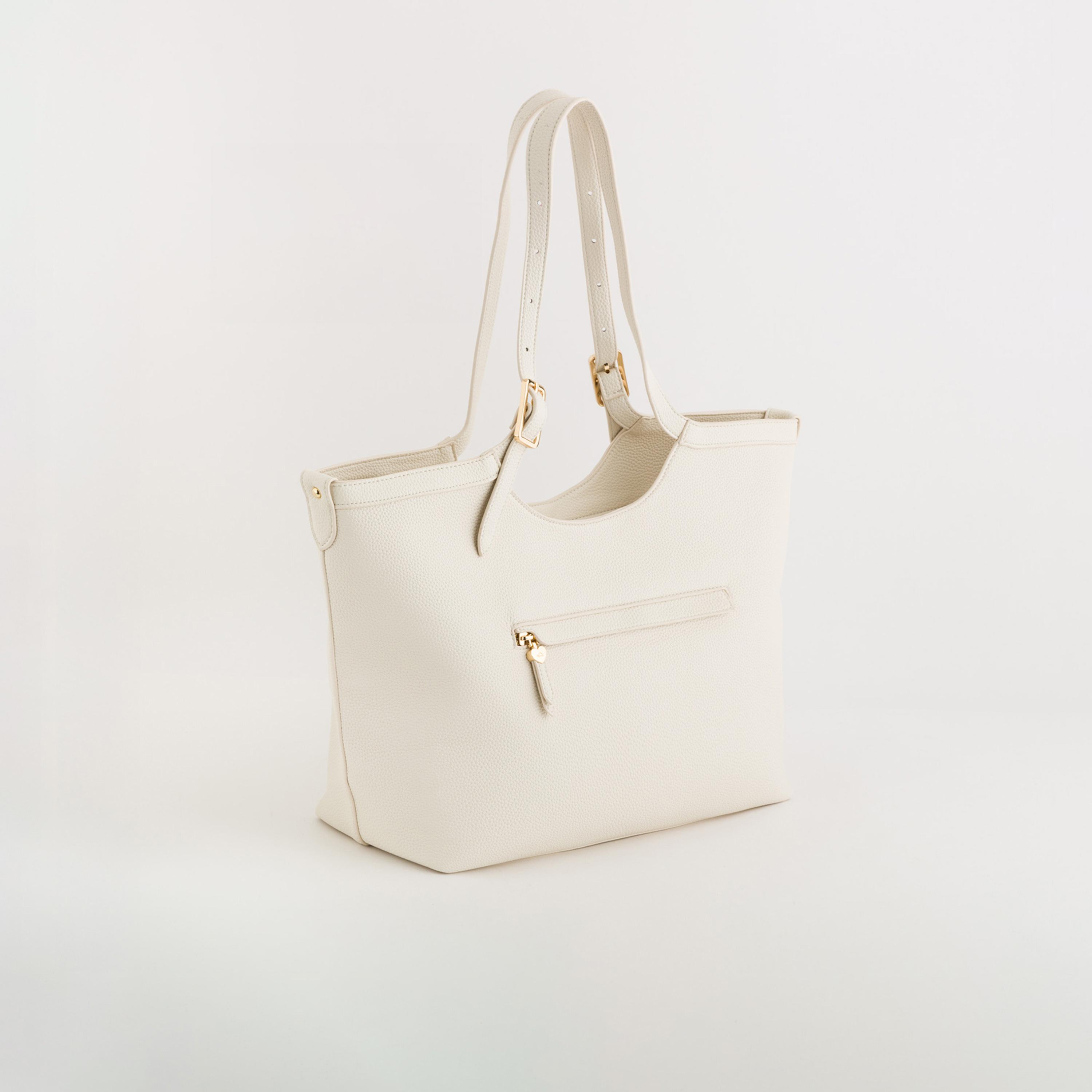 كاربيسا - شنطة تسوق روزا في2 مقبضين مزخرفين وإغلاق بسحاب | 34 × 16 × 31 سم-women-bagsandwallets-handbags-image-3