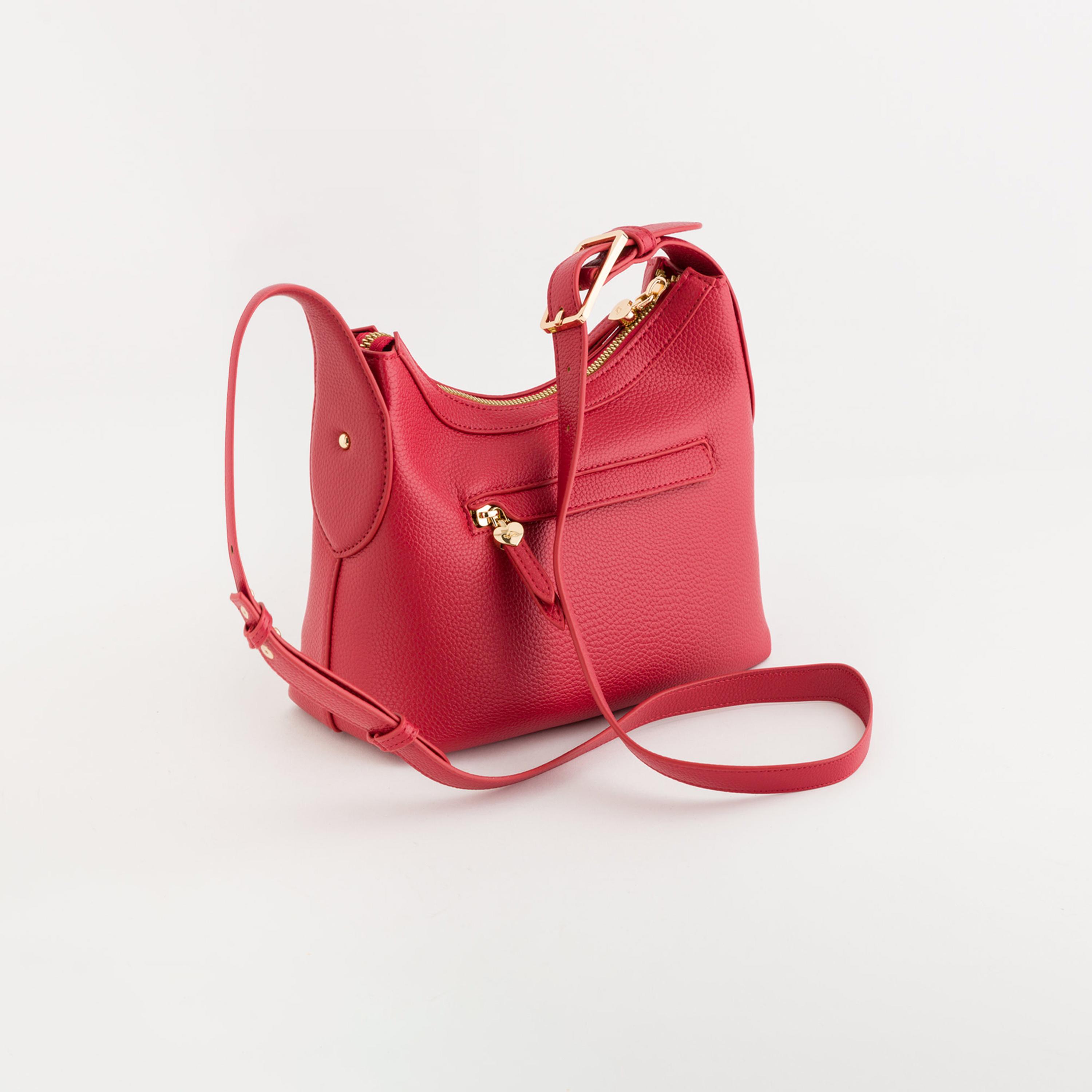 كاربيسا - شنطة خصر روزا في2 ملمس مميز سحاب إغلاق وحزام قابل للتعديل | 24 × 10 × 19 سم-women-bagsandwallets-handbags-image-3