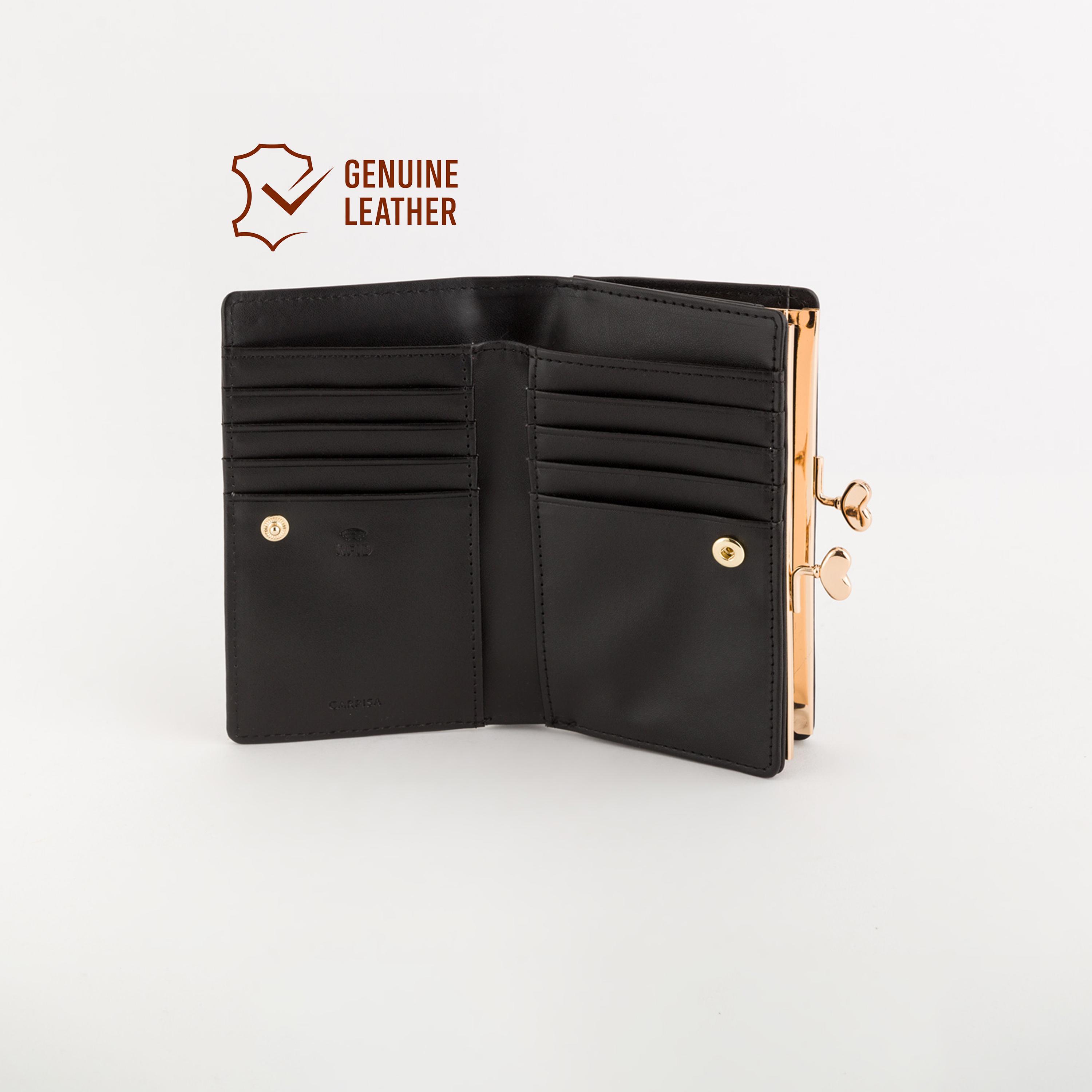 Carpisa Melissa V1 Plain Wallet with Kiss Lock closure | 14.5 X 2 X 9 CM-women-bagsandwallets-wallets-image-2