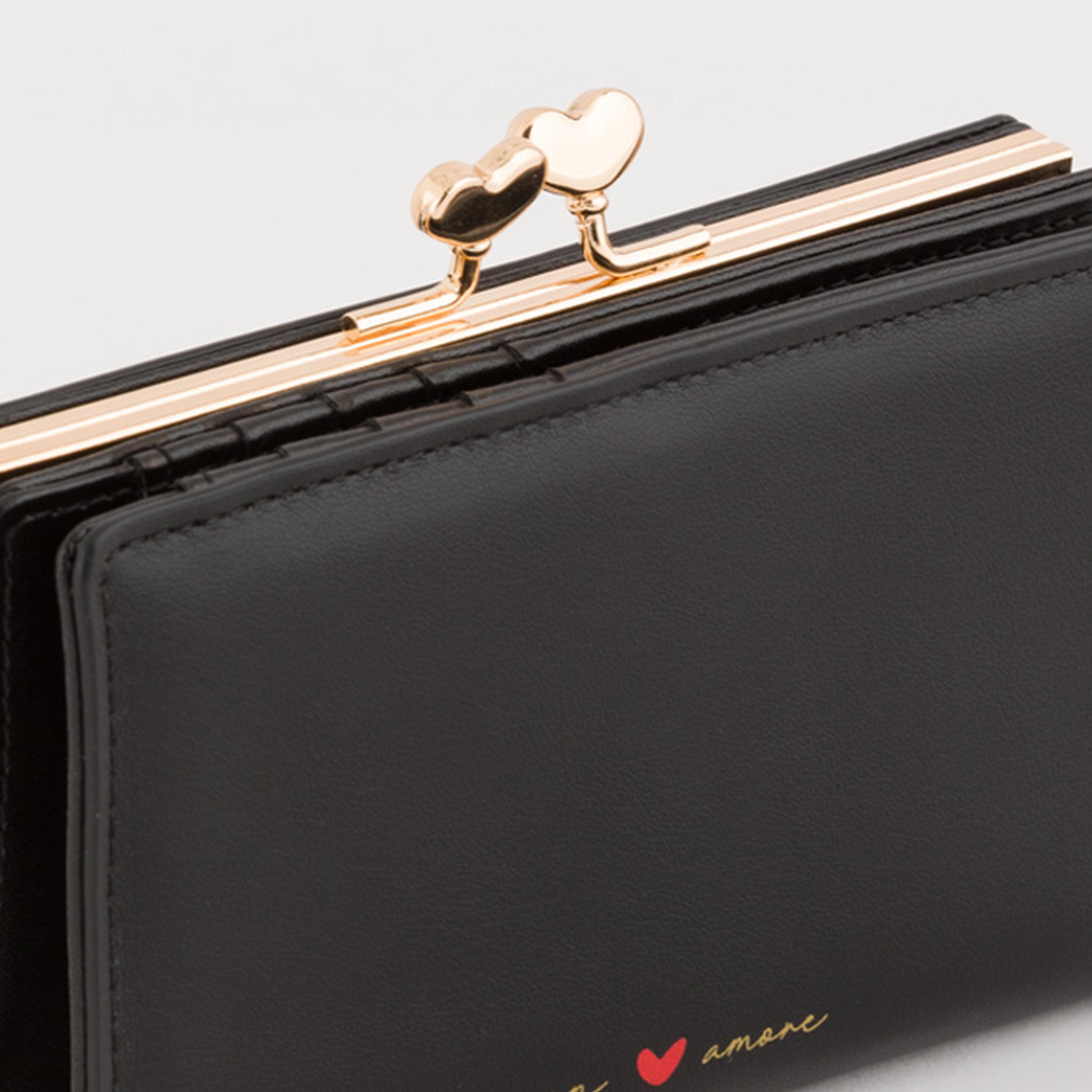 Carpisa Melissa V1 Plain Wallet with Kiss Lock closure | 14.5 X 2 X 9 CM-women-bagsandwallets-wallets-image-4