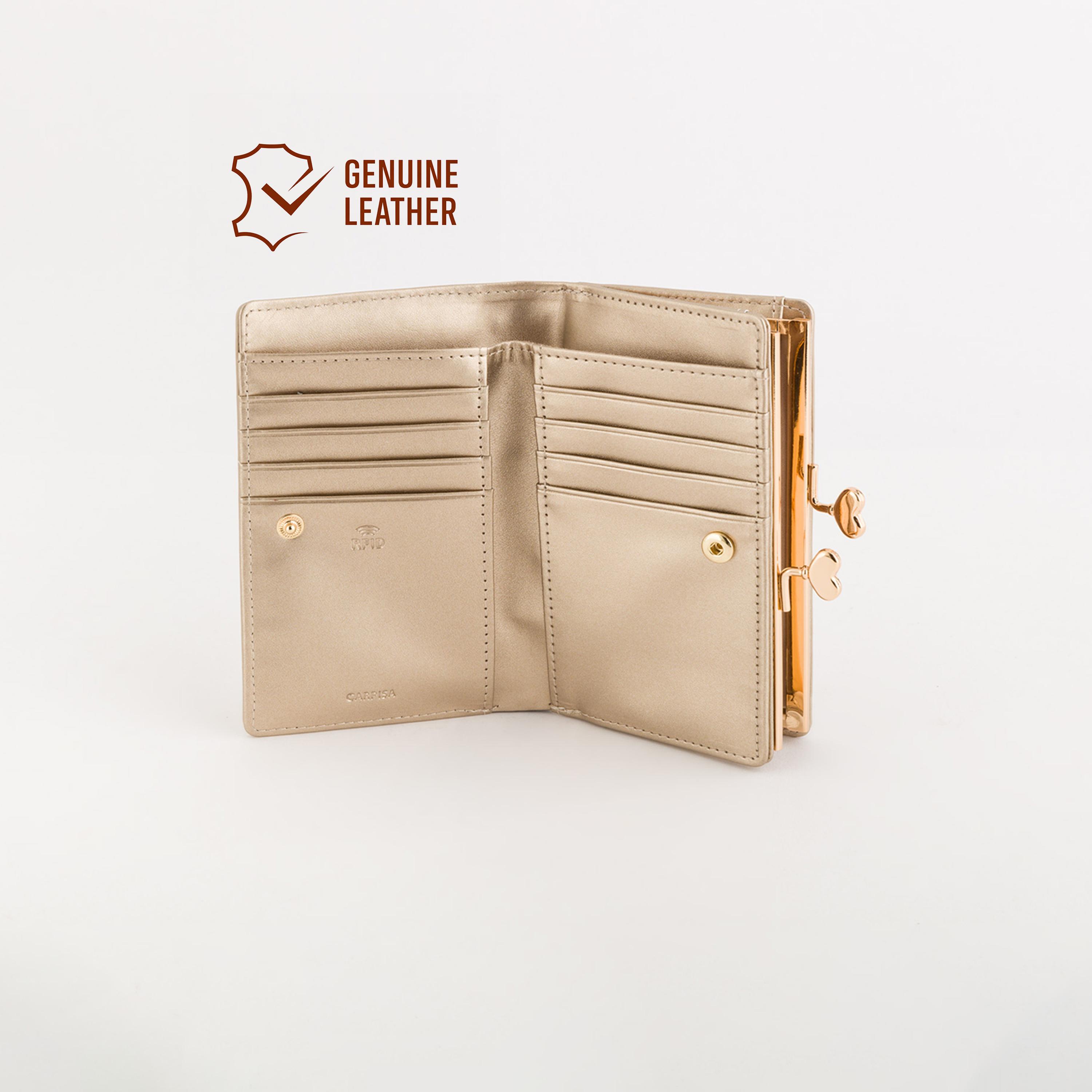 Carpisa Melissa V1 Plain Wallet with Kiss Lock closure | 14.5 X 2 X 9 CM-women-bagsandwallets-wallets-image-2