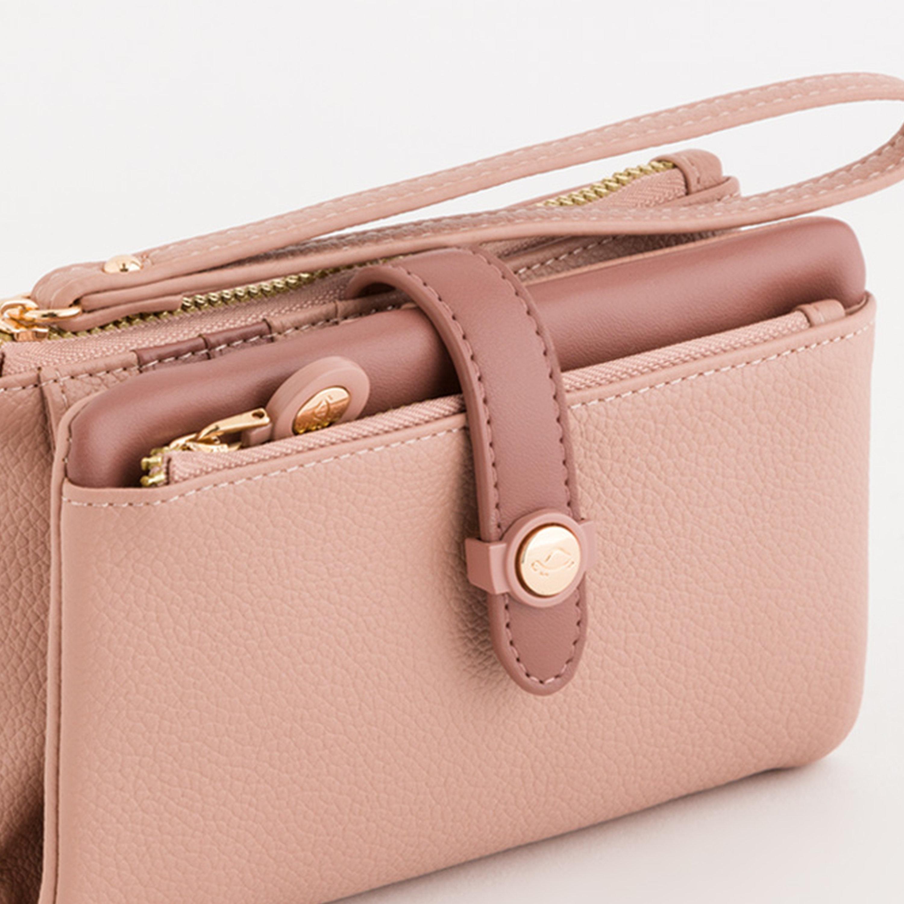 Carpisa Azalea V1 Textured Wallet with Zipper closure | 16 X 2 X 10 CM-women-bagsandwallets-wallets-image-4