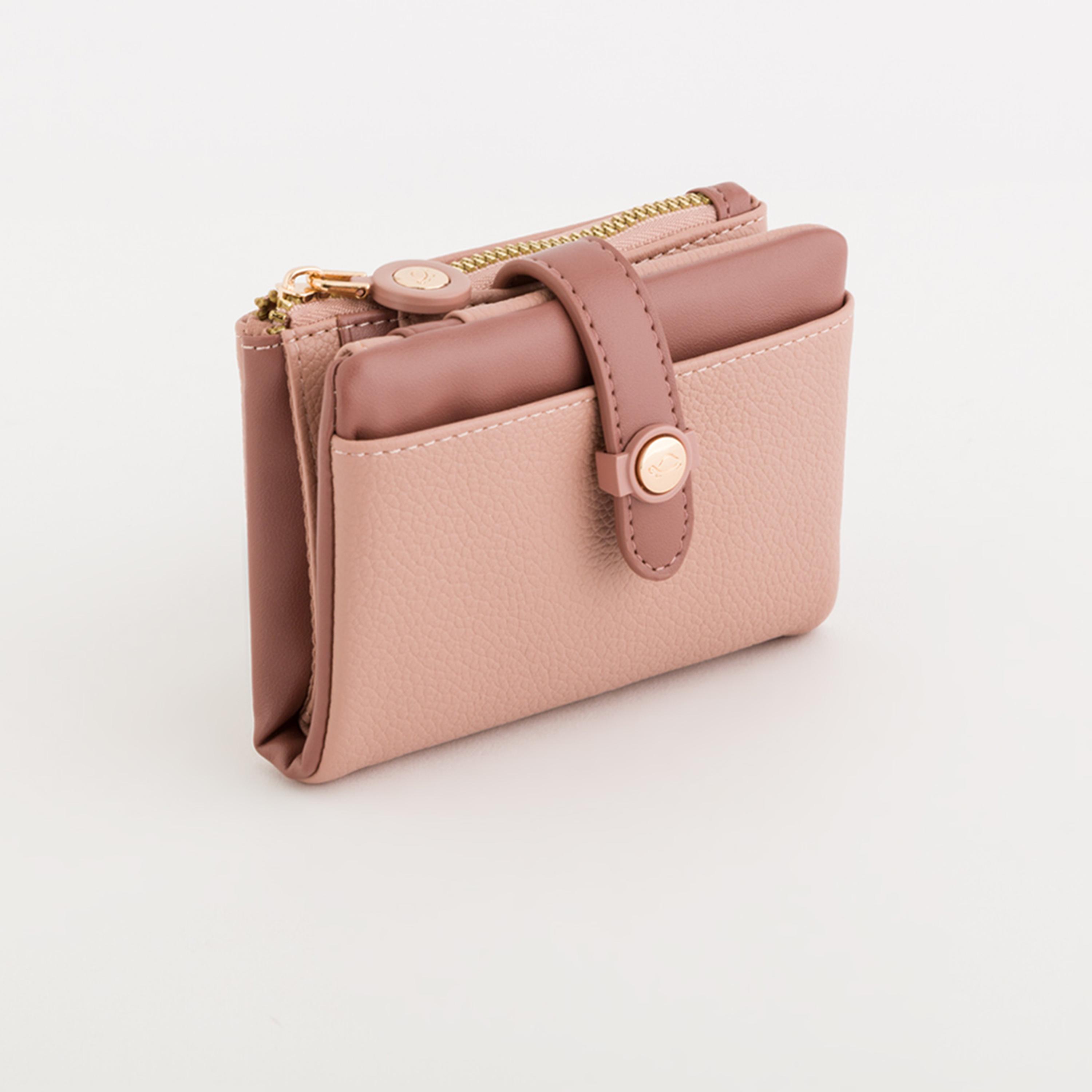 Carpisa Azalea V1 Textured Wallet with Zipper closure | 11 X 1.5 X 10 CM-women-bagsandwallets-wallets-image-1