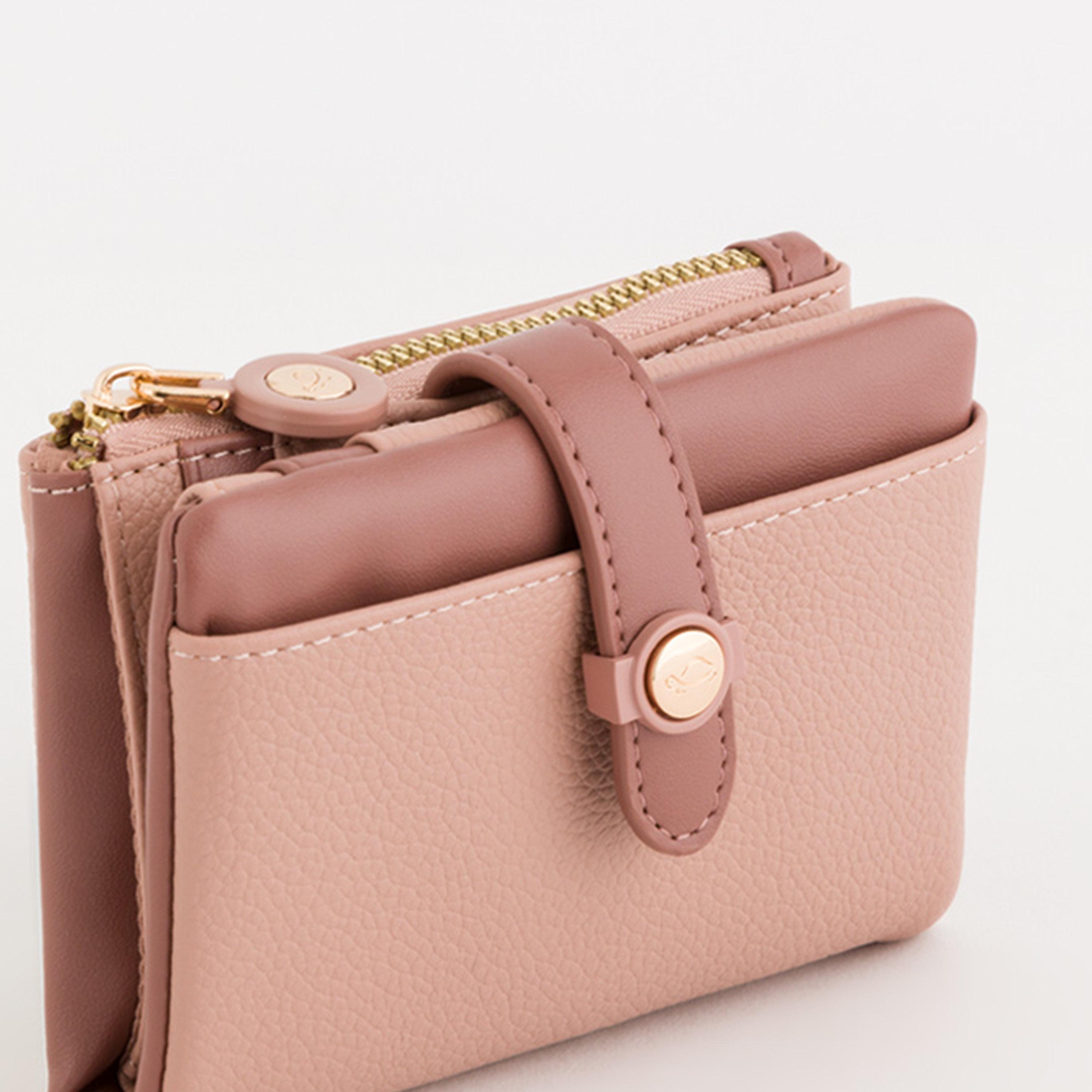 Carpisa Azalea V1 Textured Wallet with Zipper closure | 11 X 1.5 X 10 CM-women-bagsandwallets-wallets-image-4