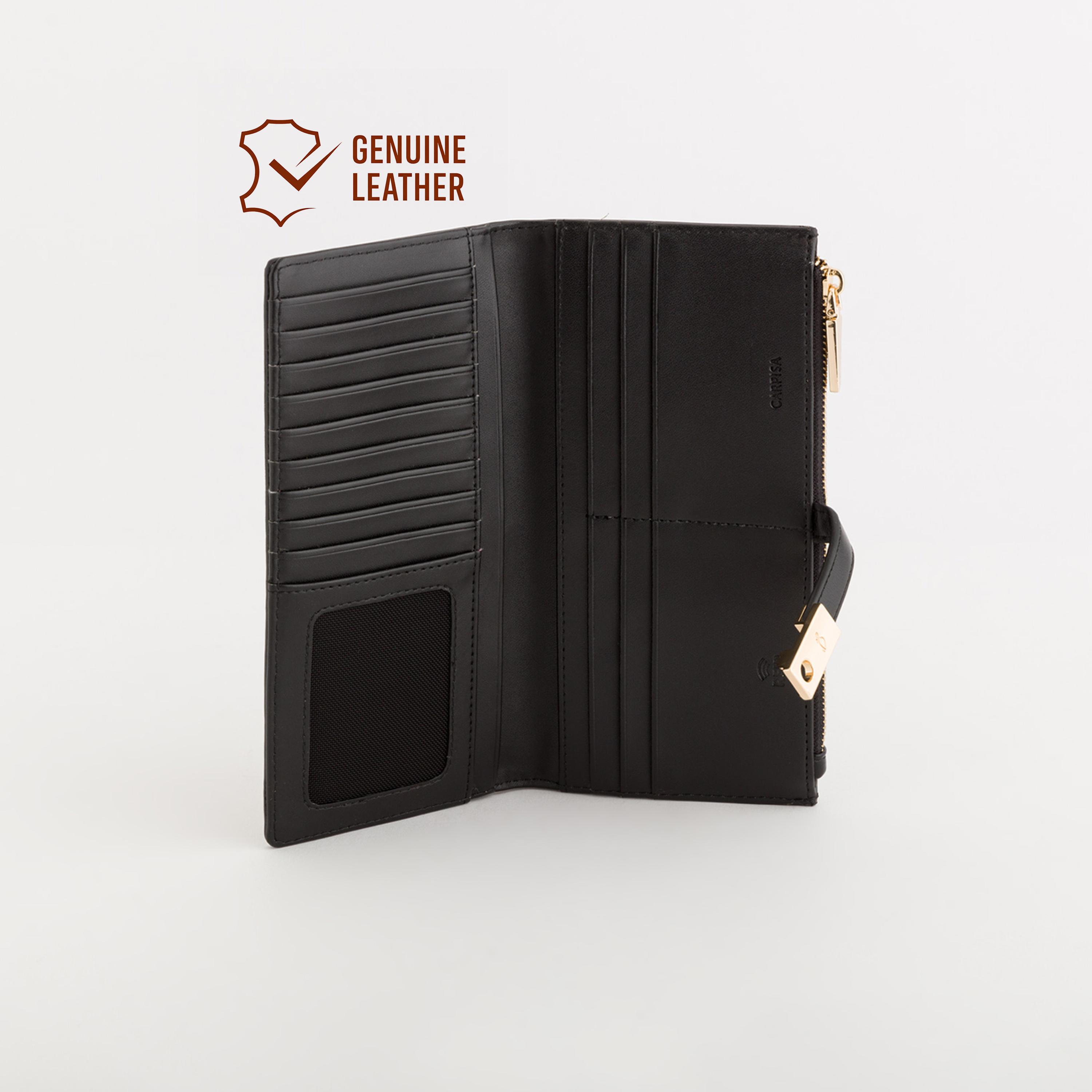 Carpisa Petunia Plain Wallet with Zipper closure | 19 X 1 X 9.5 CM-women-bagsandwallets-wallets-image-2