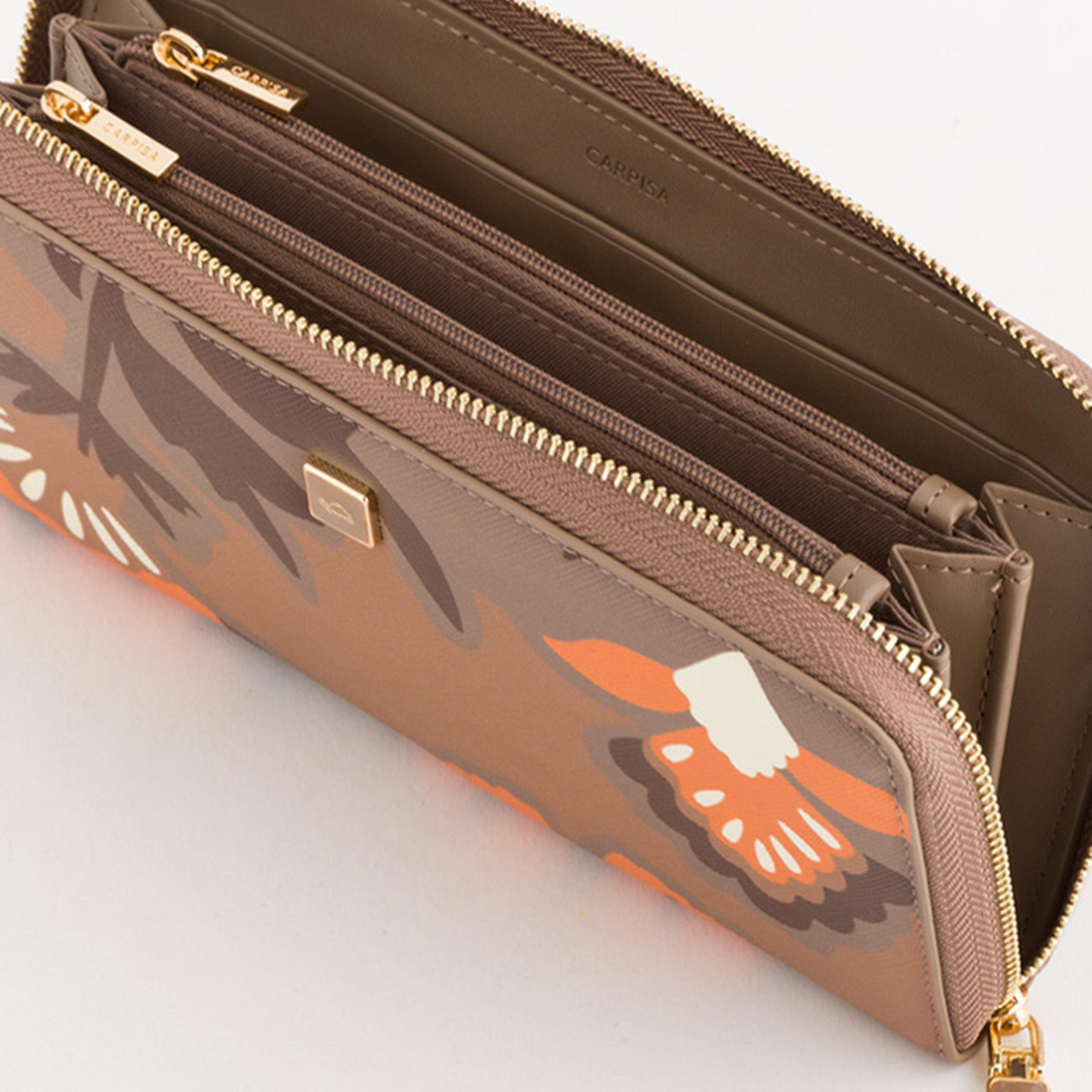 Carpisa Bouquet V1 Printed Wallet with Zipper closure | 19.5 X 2.5 X 10 CM-women-bagsandwallets-wallets-image-3