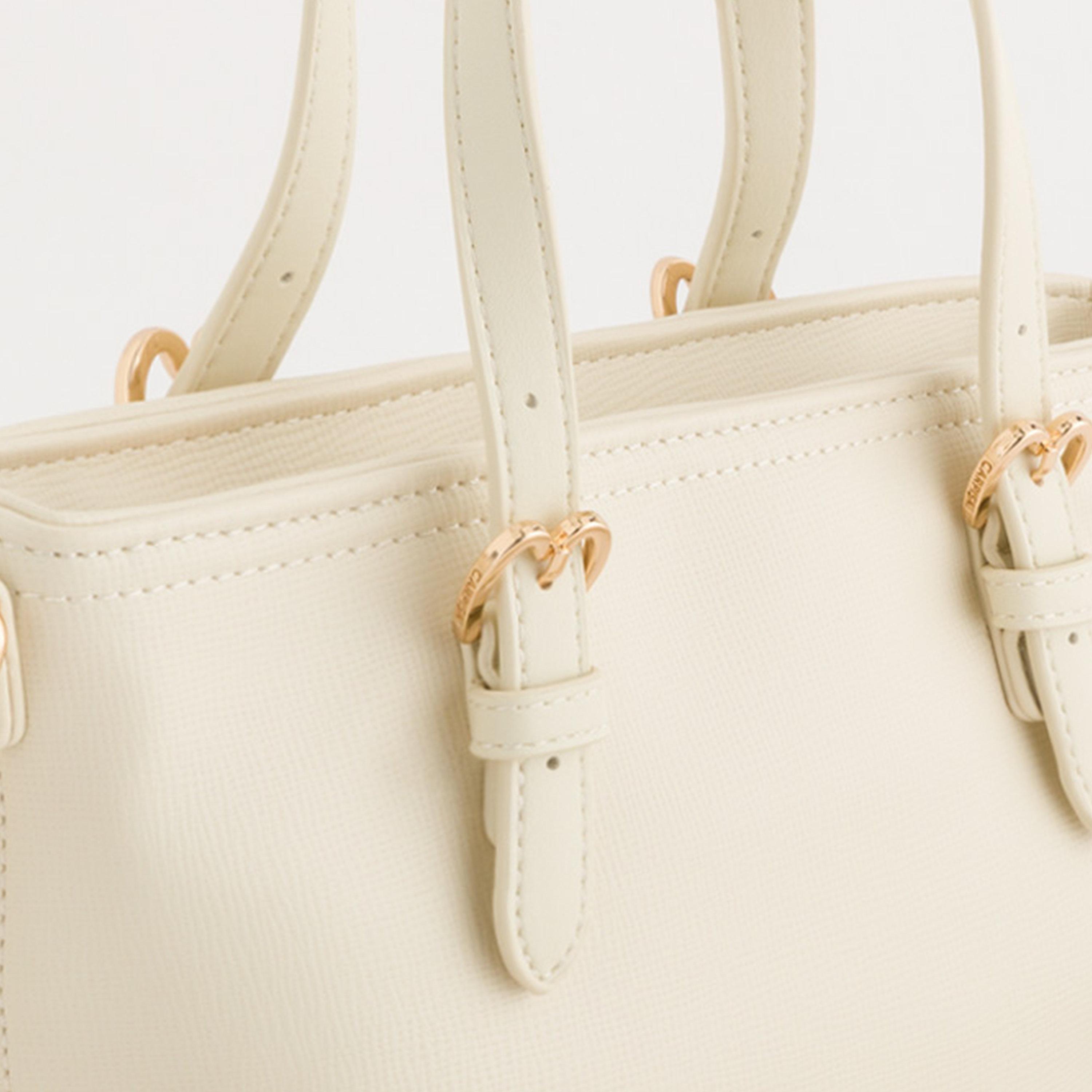 Carpisa Dalia V3 Textured Double Handle Satchel Bag with Zipper closure and Detachable Strap | 18 X 8.5 X 16.5 CM-women-bagsandwallets-handbags-image-5