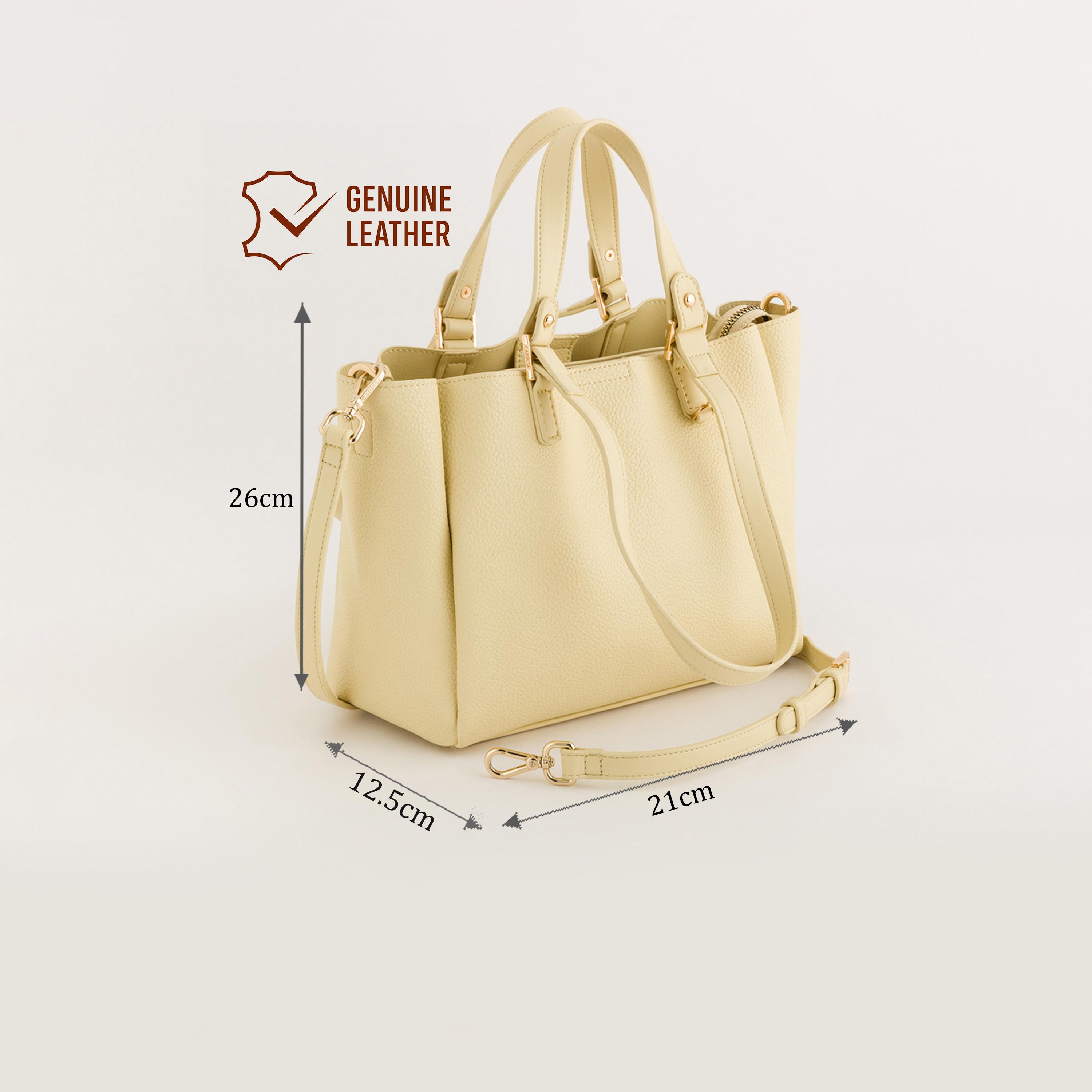 Carpisa Amaranta Spring Textured Double Handle Tote Bag with Zipper closure and Detachable Strap | 26 X 12.5 X 21 CM-women-bagsandwallets-handbags-image-2