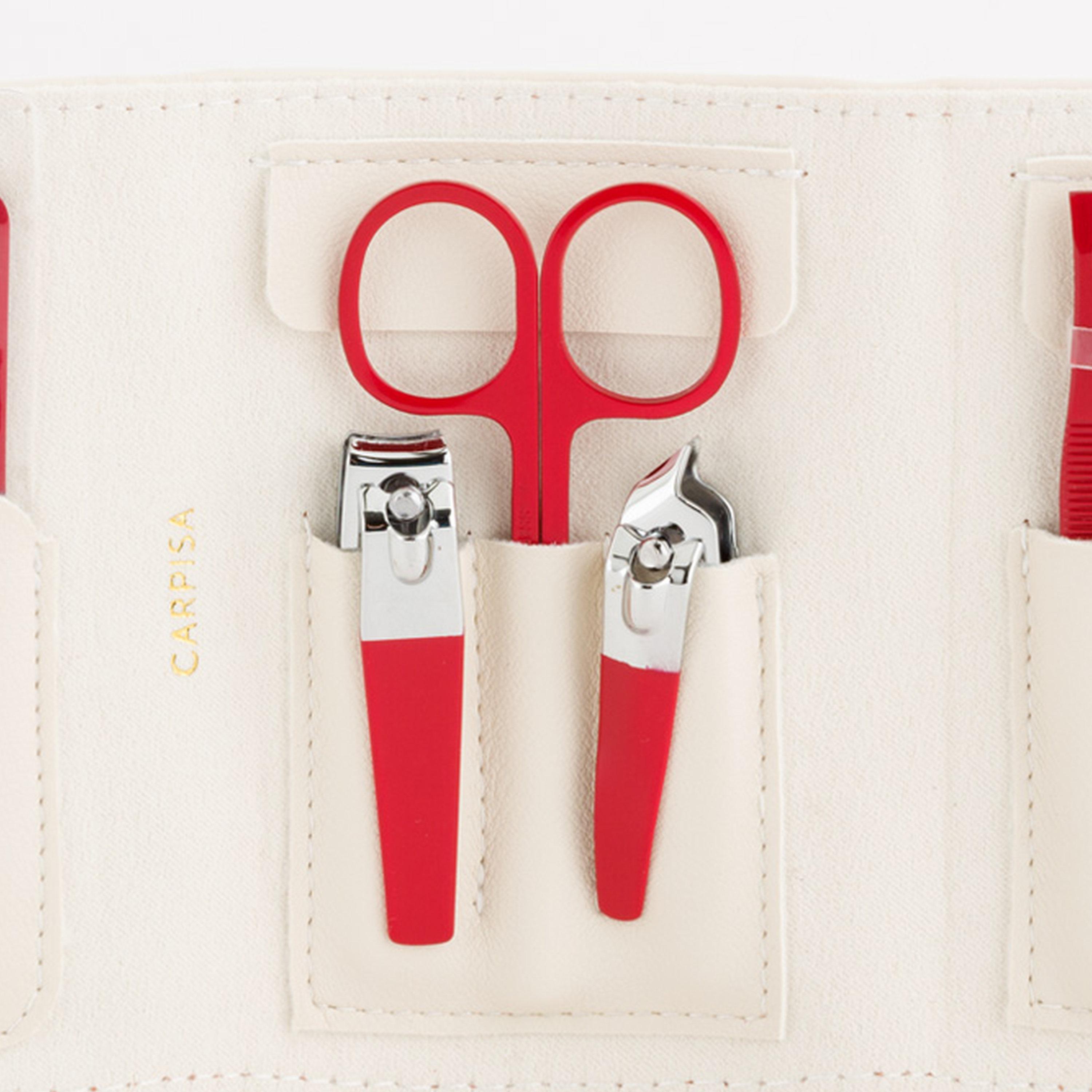 Carpisa Lilia Embroidered Manicure Set with Flap closure | AAD2570144610P01-household-storage-cosmeticorganizing-makeuporganizersandsets-image-3
