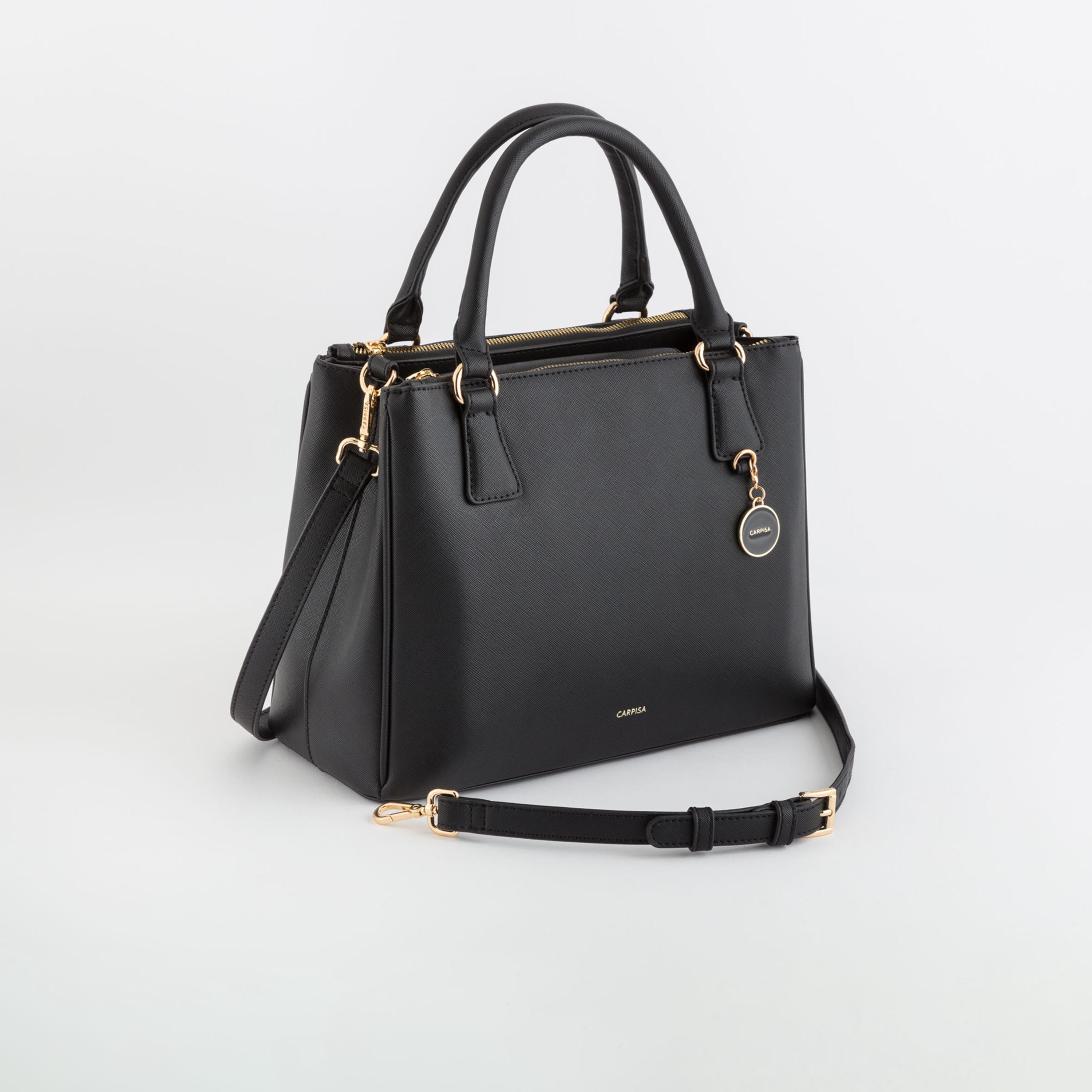 Carpisa Loto V2 Textured Double Handle Tote Bag with Zipper closure and Detachable Strap | 31 X 13 X 23 CM-women-bagsandwallets-handbags-image-1