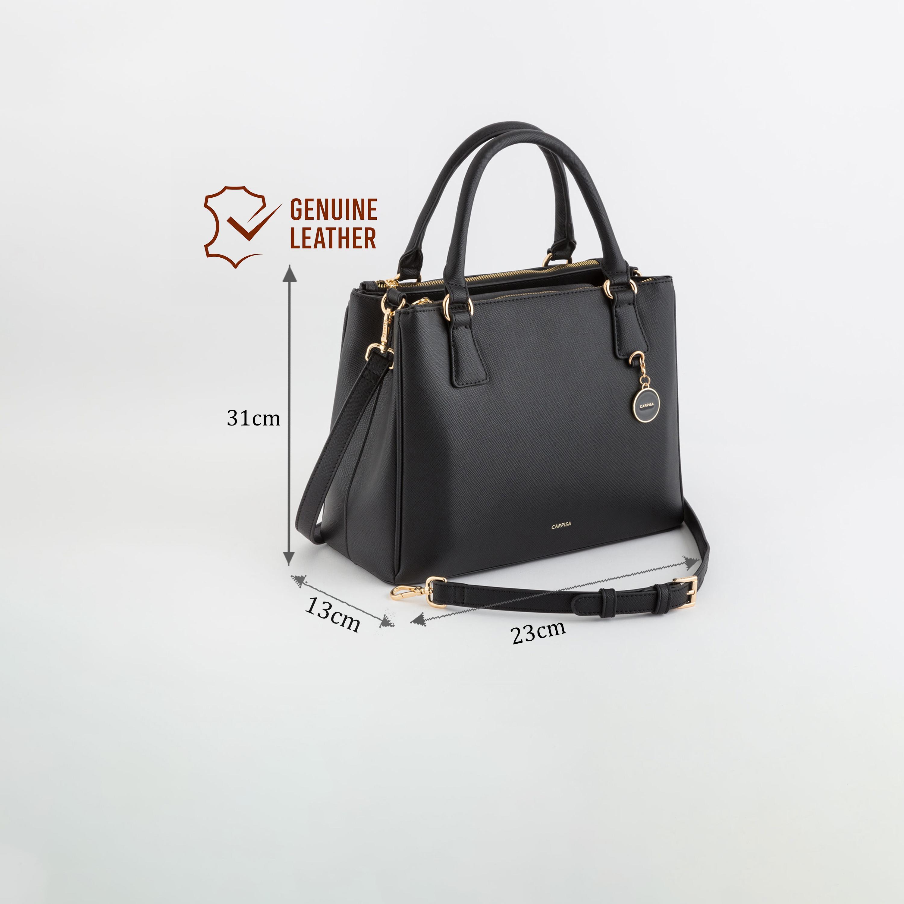 Carpisa Loto V2 Textured Double Handle Tote Bag with Zipper closure and Detachable Strap | 31 X 13 X 23 CM-women-bagsandwallets-handbags-image-2