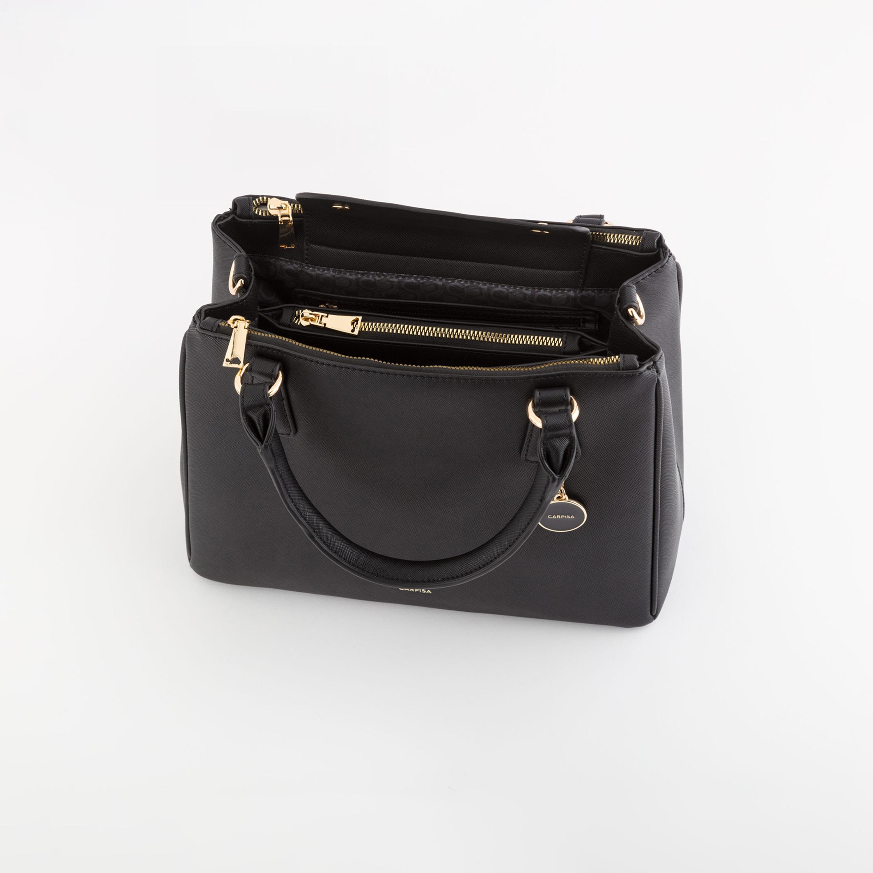 Carpisa Loto V2 Textured Double Handle Tote Bag with Zipper closure and Detachable Strap | 31 X 13 X 23 CM-women-bagsandwallets-handbags-image-3
