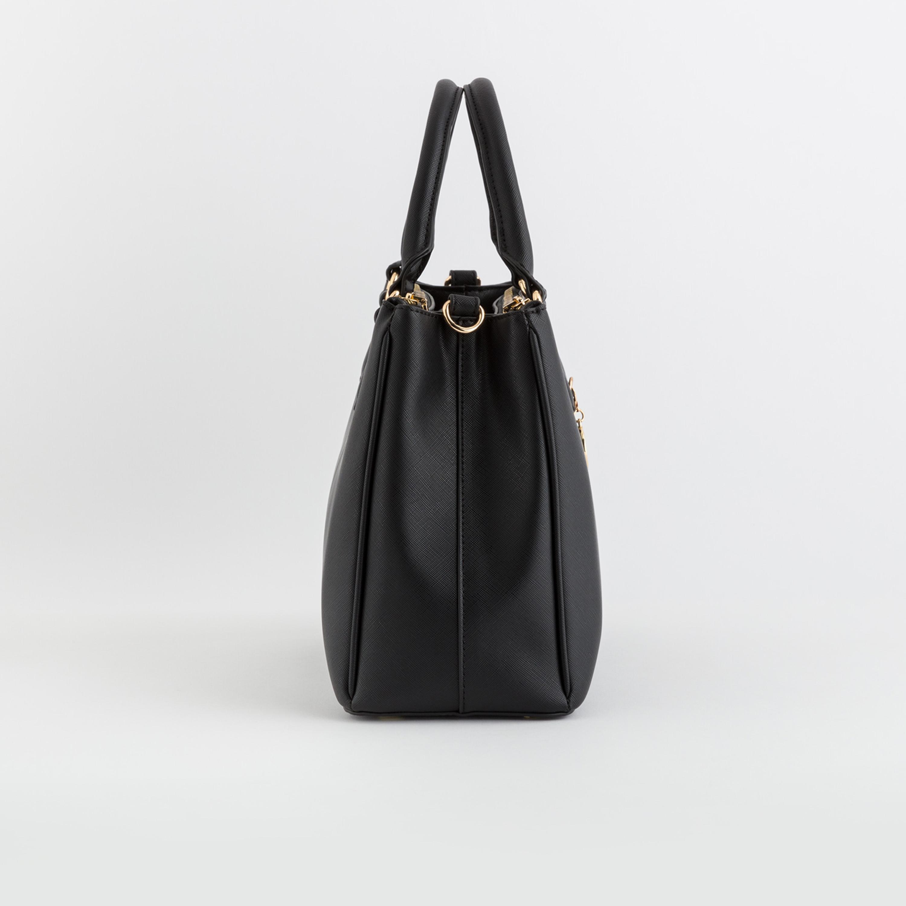 Carpisa Loto V2 Textured Double Handle Tote Bag with Zipper closure and Detachable Strap | 31 X 13 X 23 CM-women-bagsandwallets-handbags-image-4