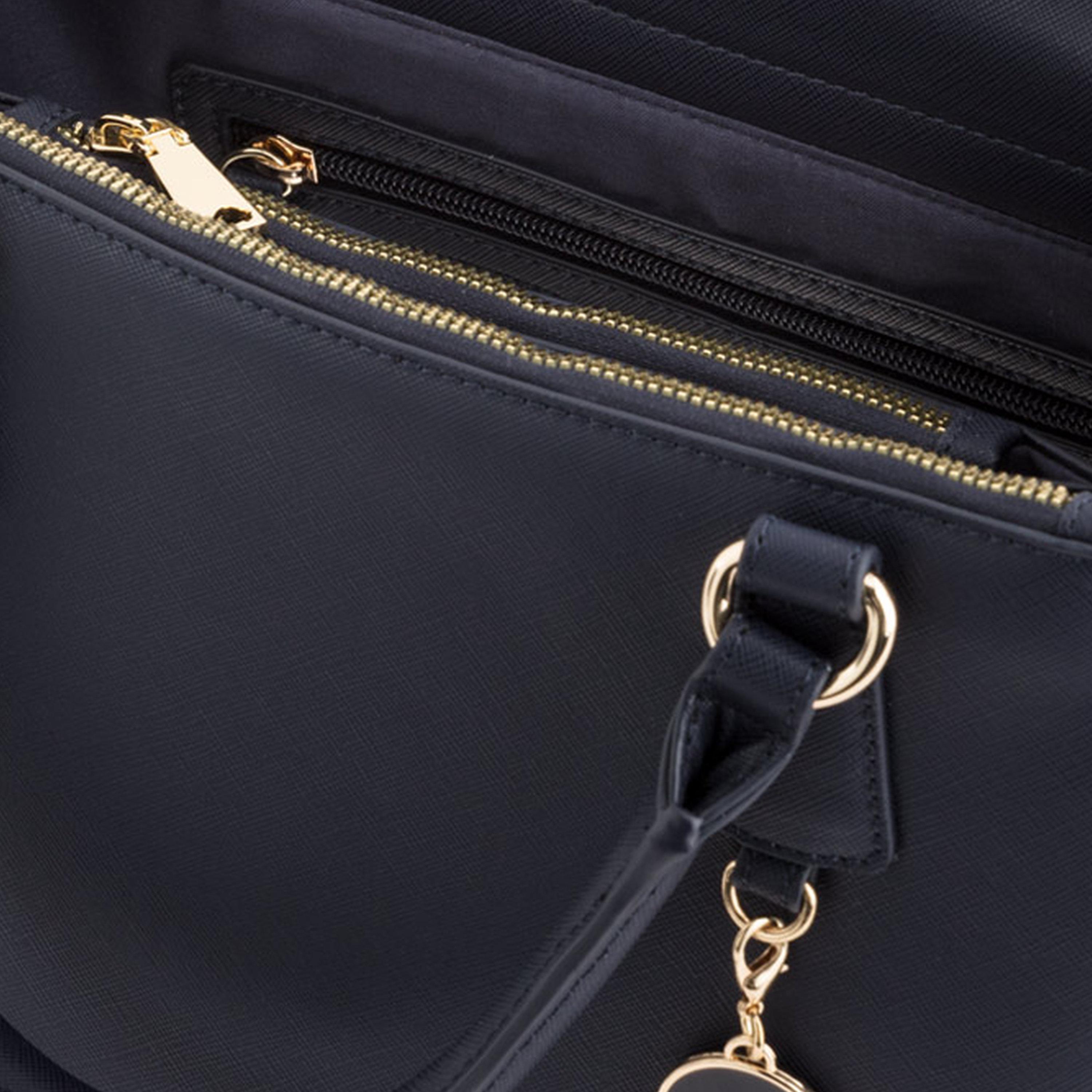 Carpisa Loto V2 Textured Double Handle Tote Bag with Zipper closure and Detachable Strap | 31 X 13 X 23 CM-women-bagsandwallets-handbags-image-4