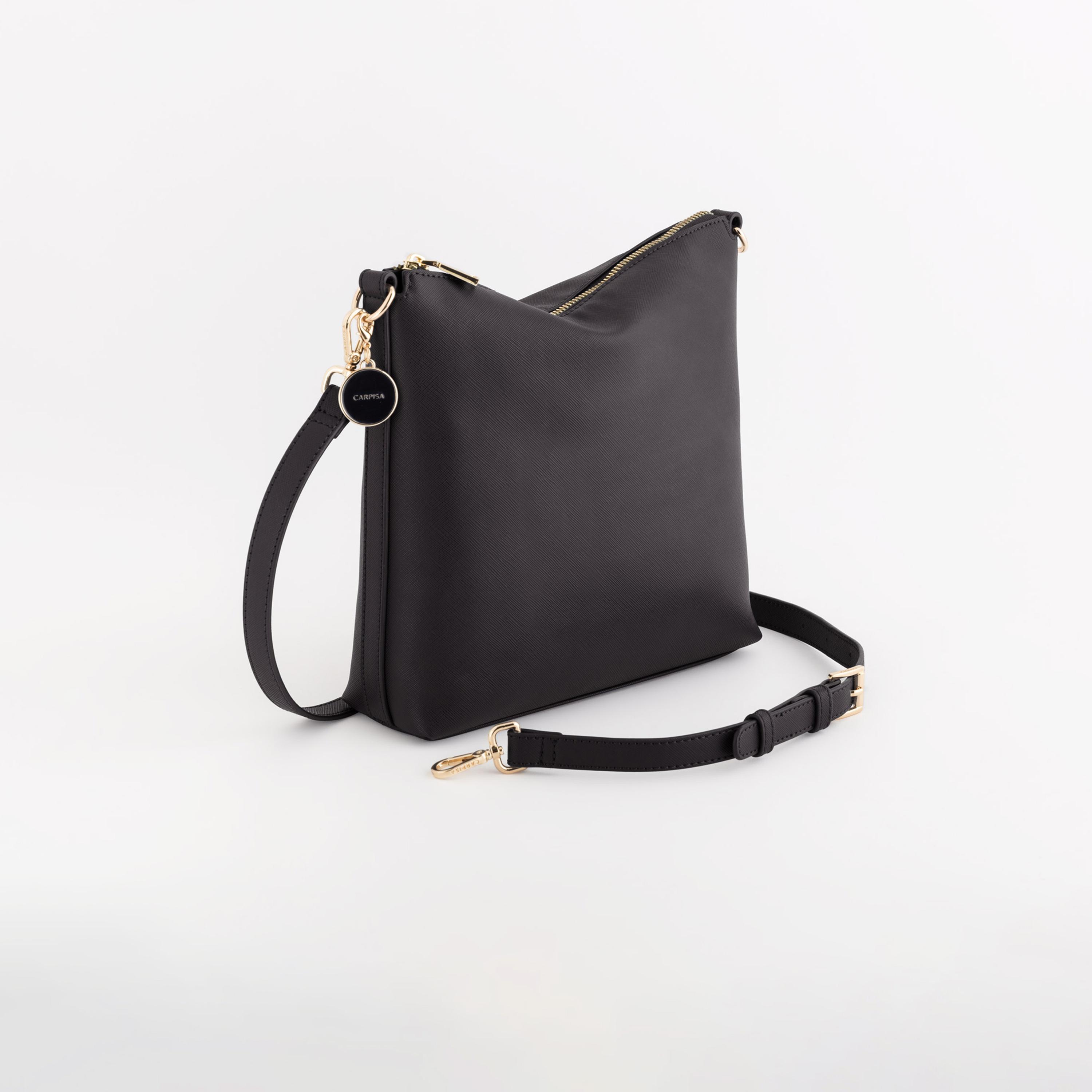 كاربيسا - شنطة لوتو في2 كروس مزخرفة بسحاب إغلاق وحزام قابل للإزالة | 24 × 7 × 24 سم-women-bagsandwallets-handbags-image-1