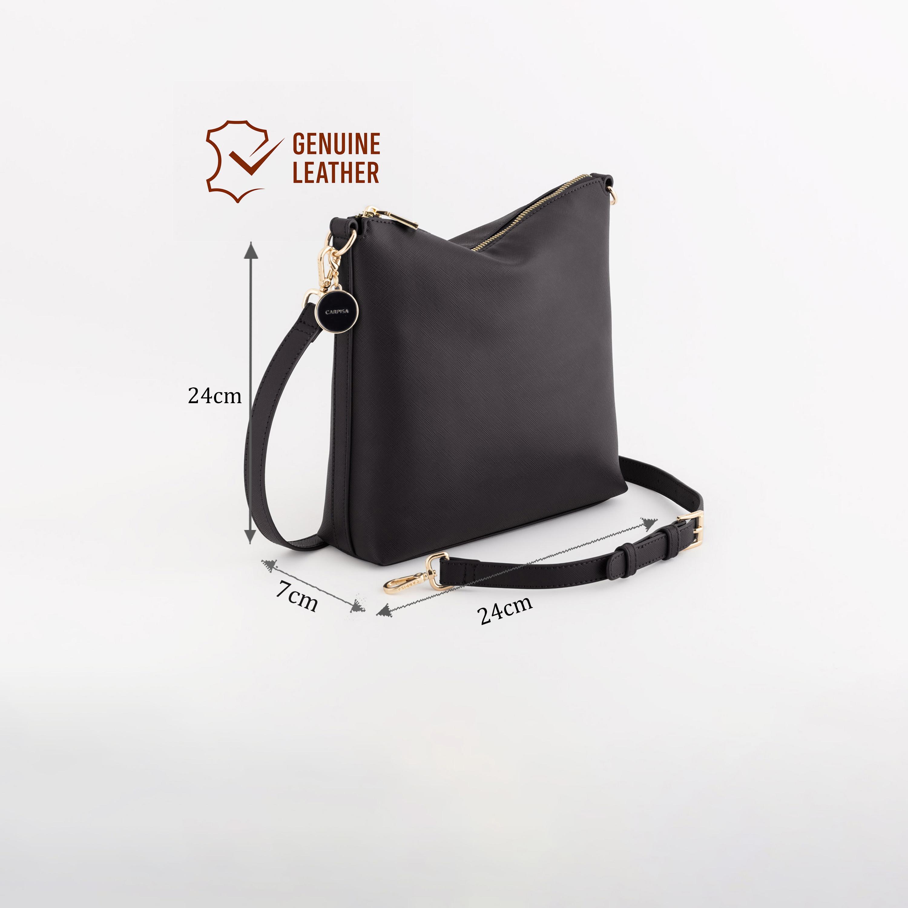 كاربيسا - شنطة لوتو في2 كروس مزخرفة بسحاب إغلاق وحزام قابل للإزالة | 24 × 7 × 24 سم-women-bagsandwallets-handbags-image-2