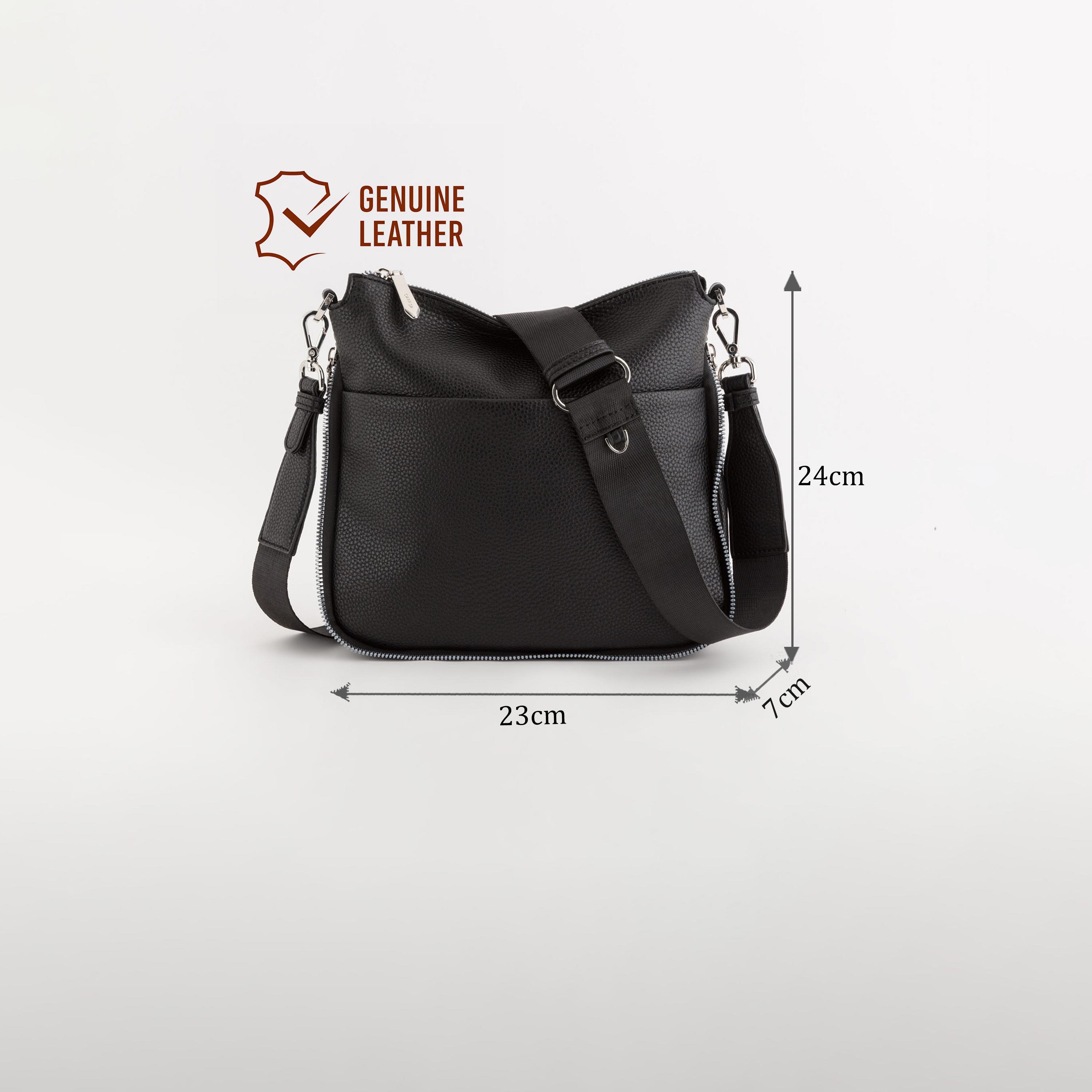 Carpisa Paloma Textured Crossbody Bag with Zipper closure and Detachable Strap | 24 X 7 X 23 CM-women-bagsandwallets-handbags-image-2