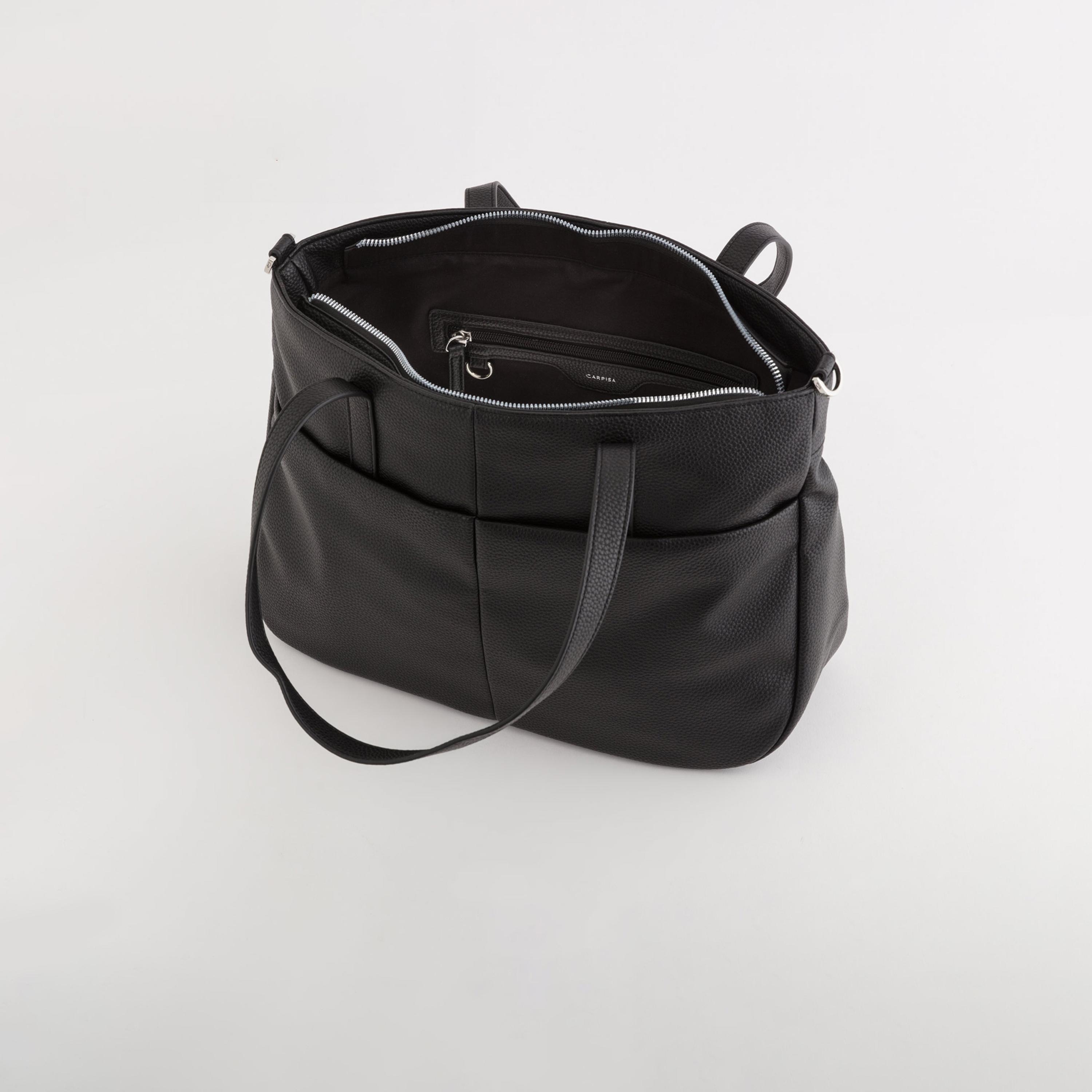 Carpisa Paloma Textured Double Handle Tote Bag with Zipper closure and Detachable Strap | 39 X 13 X 29 CM-women-bagsandwallets-handbags-image-3