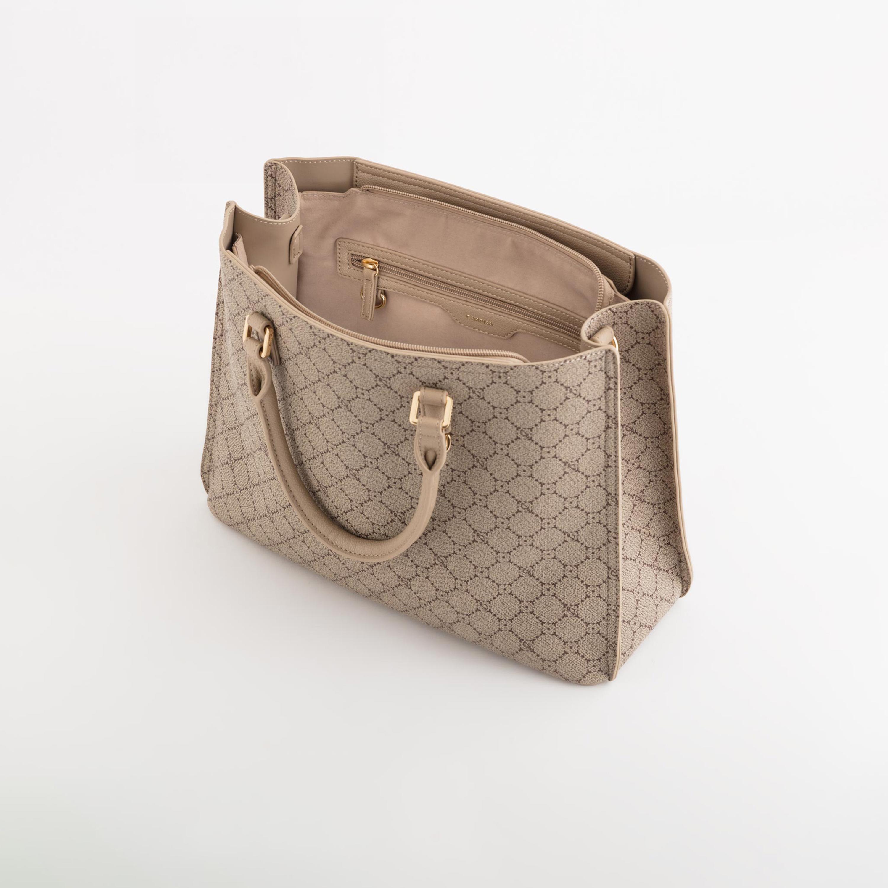 Carpisa Diana Printed Double Handle Tote Bag with Zipper closure and Detachable Strap | 32 X 12 X 25 CM-women-bagsandwallets-handbags-image-3
