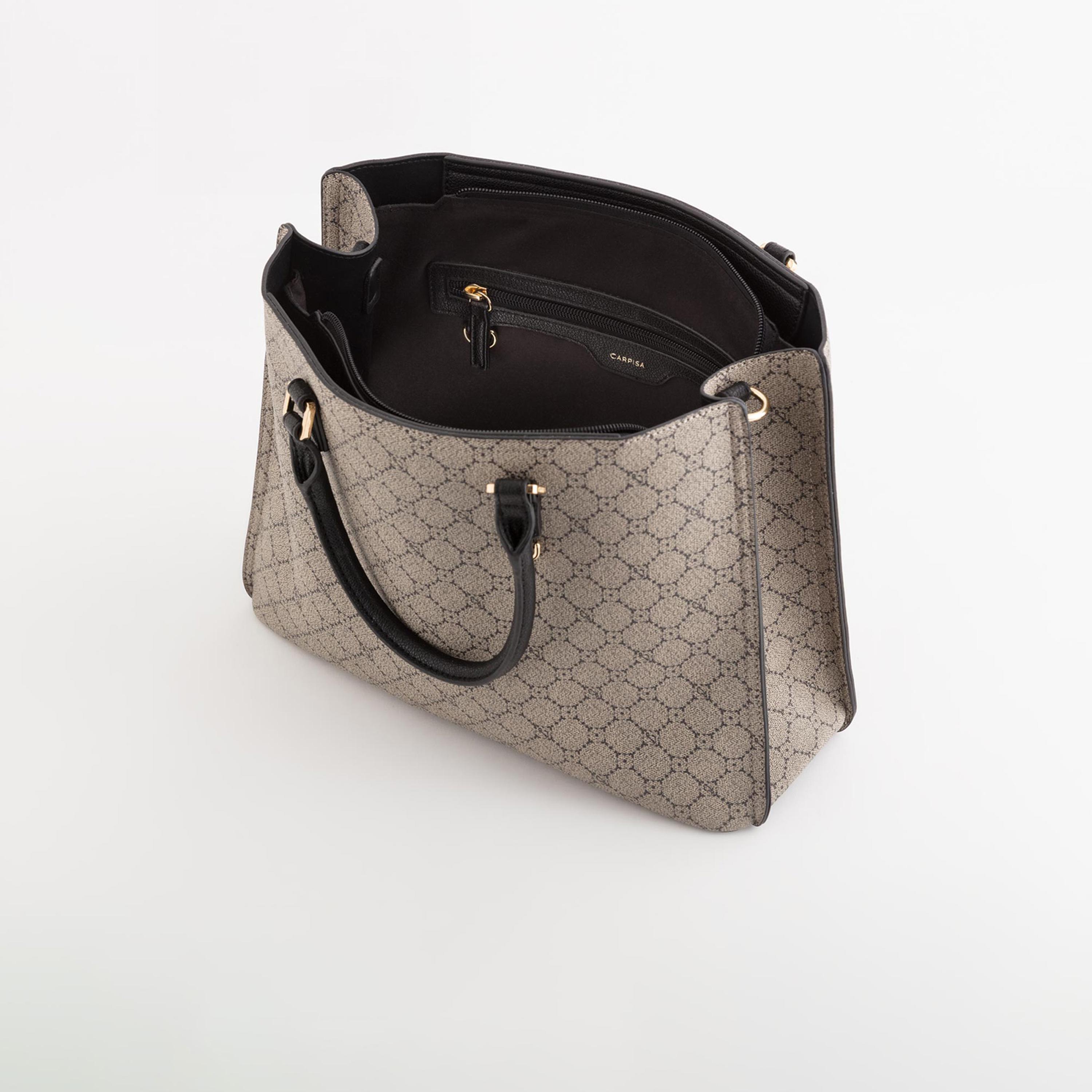 Carpisa Diana Printed Double Handle Tote Bag with Zipper closure and Detachable Strap | 32 X 12 X 25 CM-women-bagsandwallets-handbags-image-3