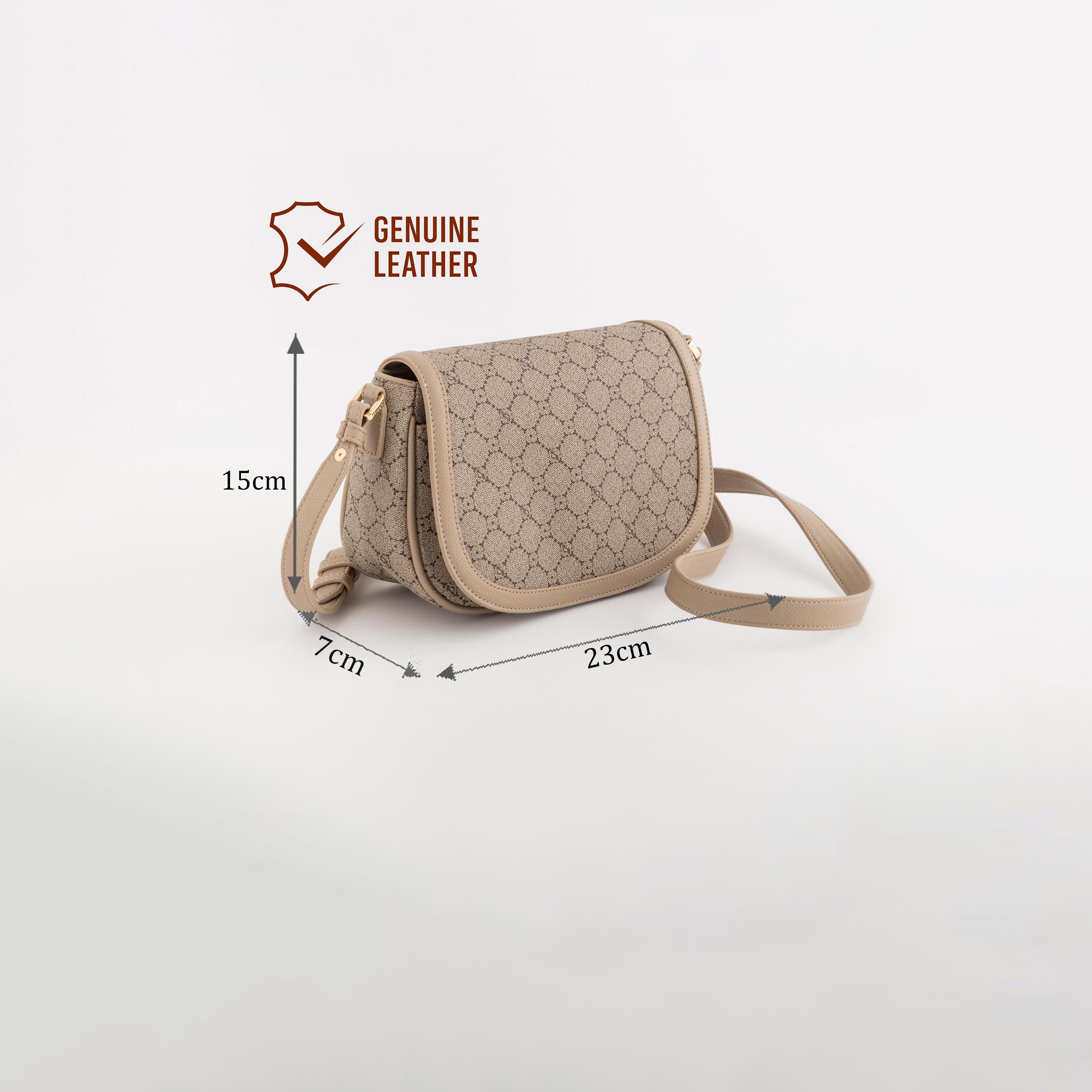 كاربيسا - شنطة ديانا كروس مطبوعة بغطاء قلاب وحزام قابل للتعديل | 23 × 7 × 15 سم-women-bagsandwallets-handbags-image-2