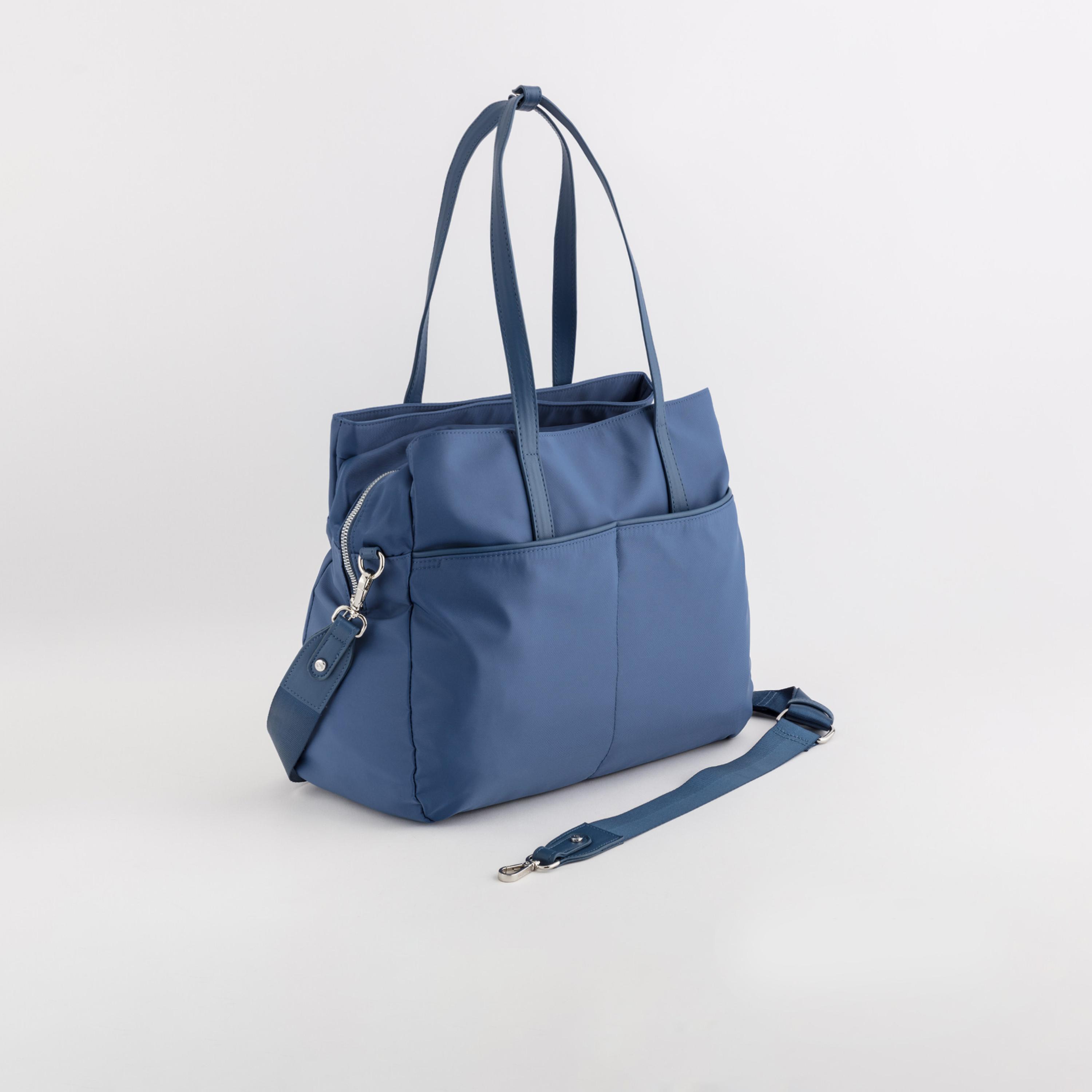 Carpisa Trevis Plain Double Handle Tote Bag with Magnetic closure and Detachable Strap | 37 X 15 X 28 CM-women-bagsandwallets-handbags-image-1