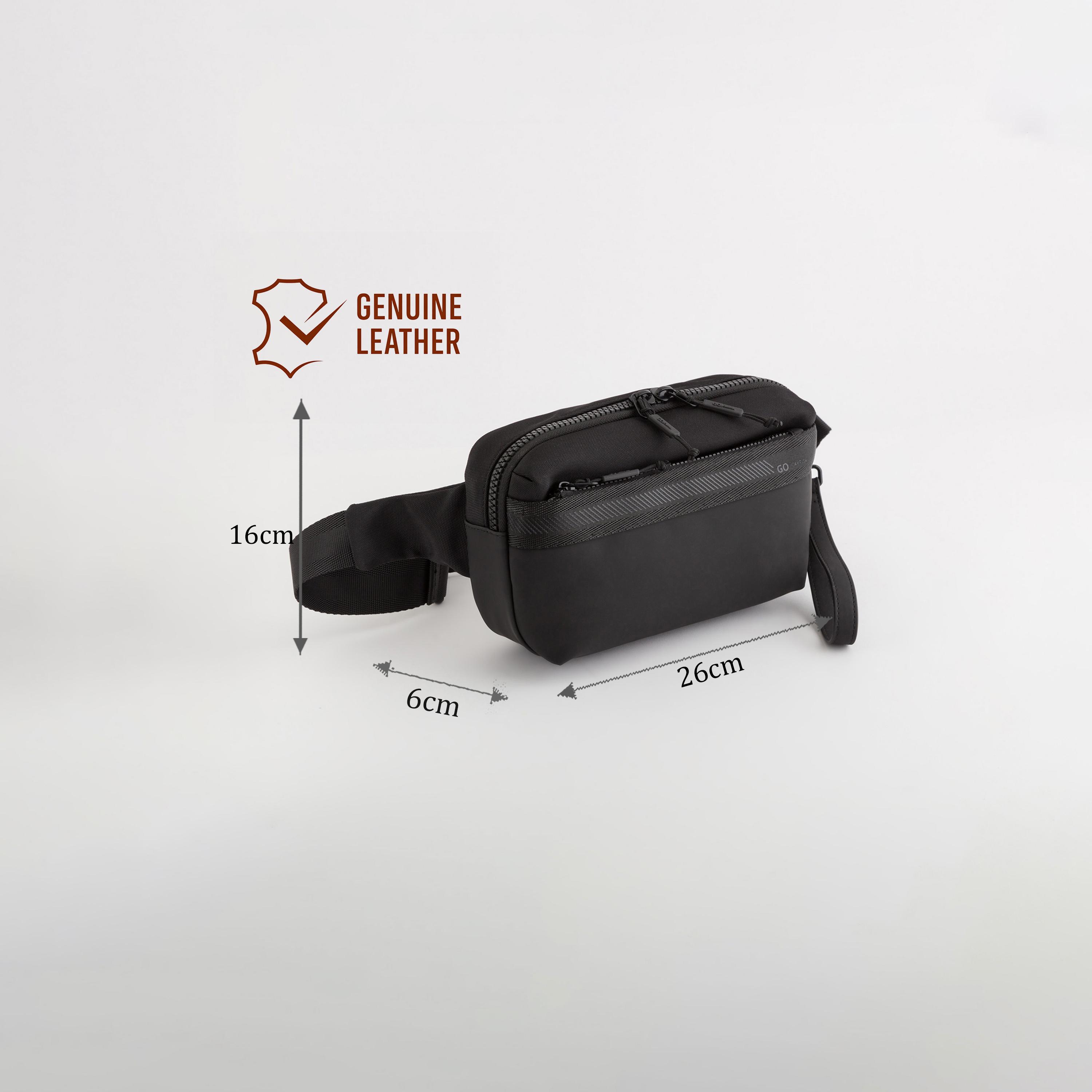 Carpisa Maverick GO Textured Waist Bag with Zipper closure and Adjustable Strap | 26 X 6 X 16 CM-men-bags-image-2